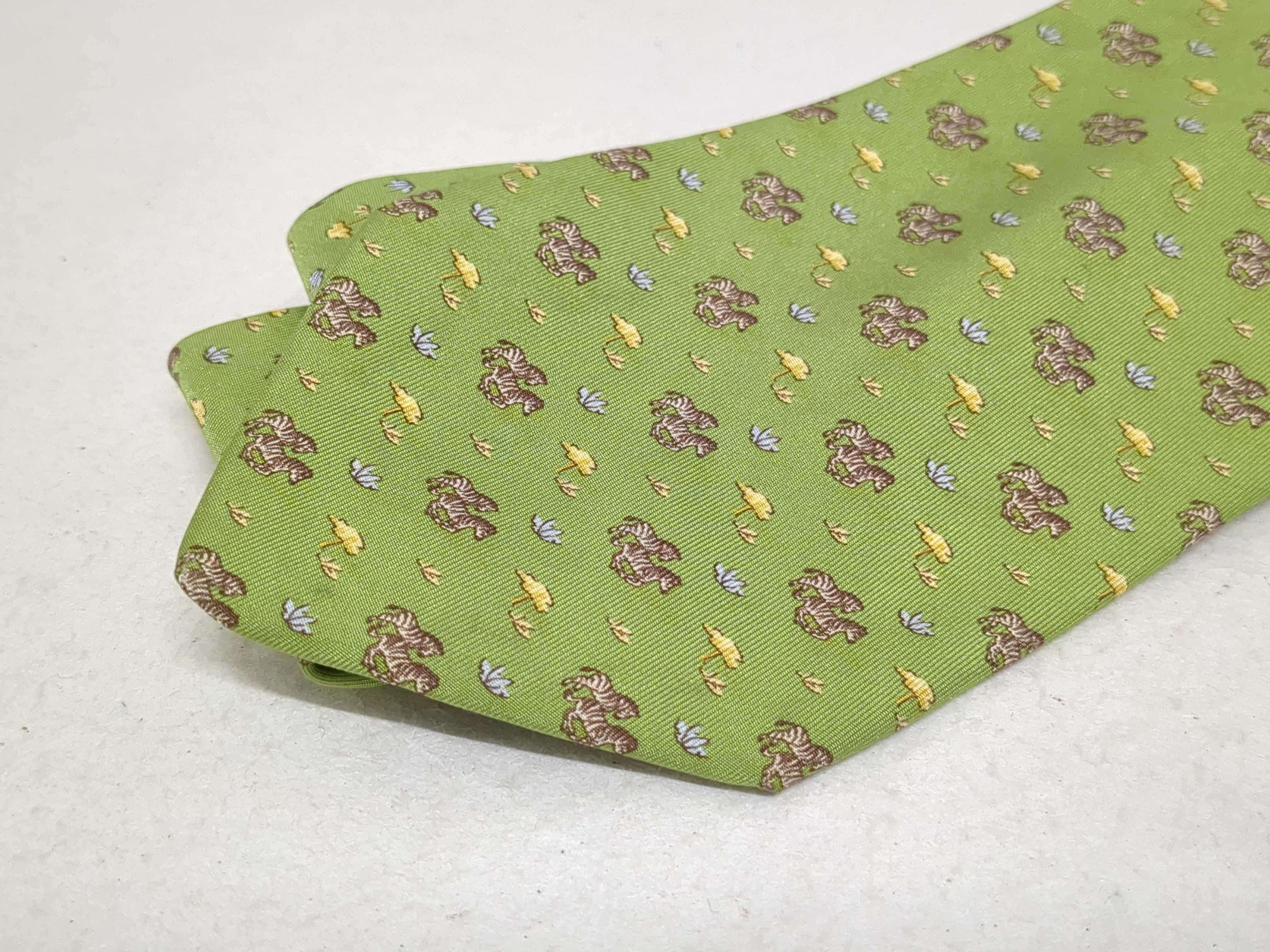 A Lot of Five Designer Silk Neckties Including Salvatore Ferragamo