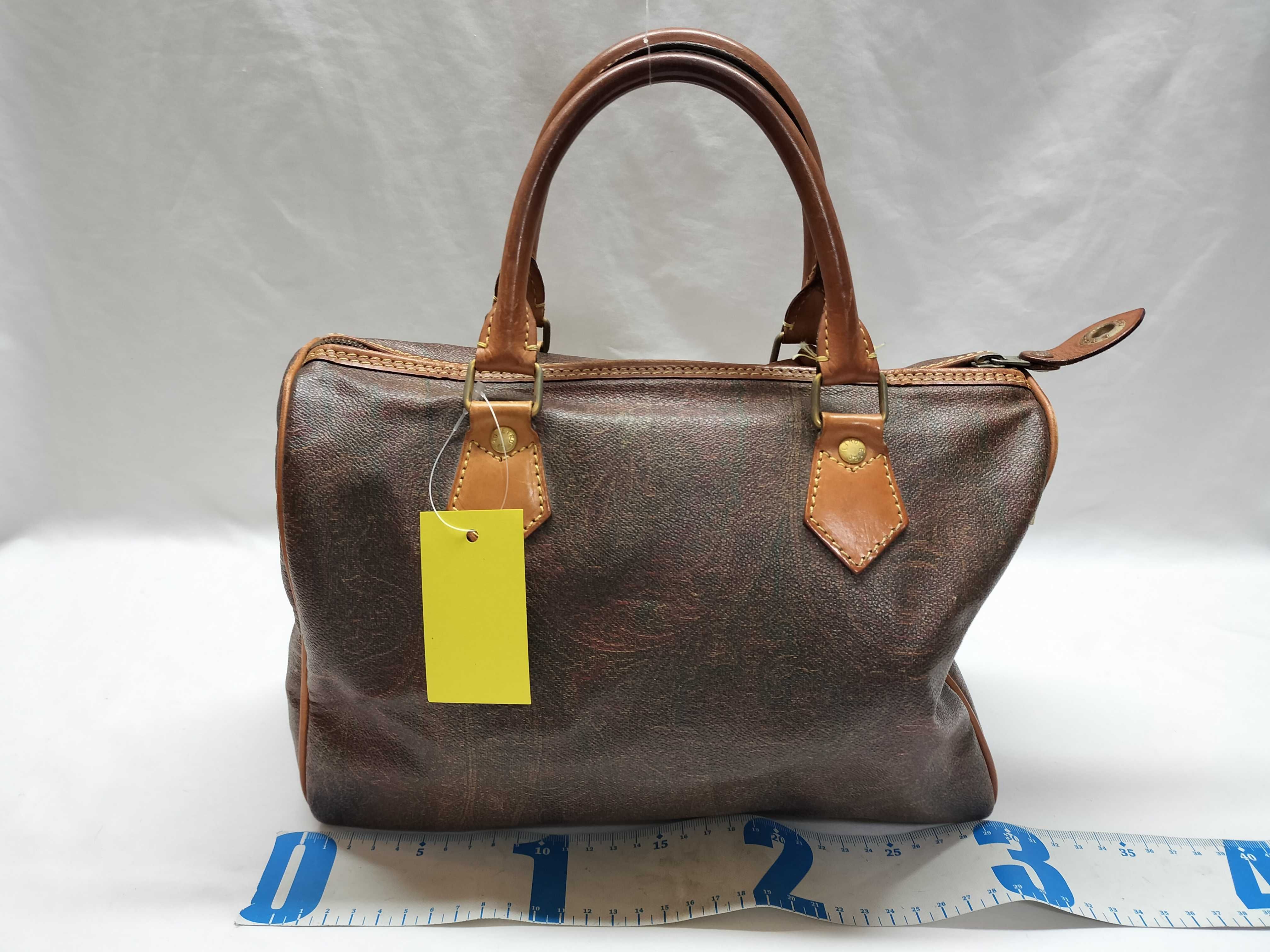 Etro Paisley Print Coated Canvas Boston Bag with Leather Trim
