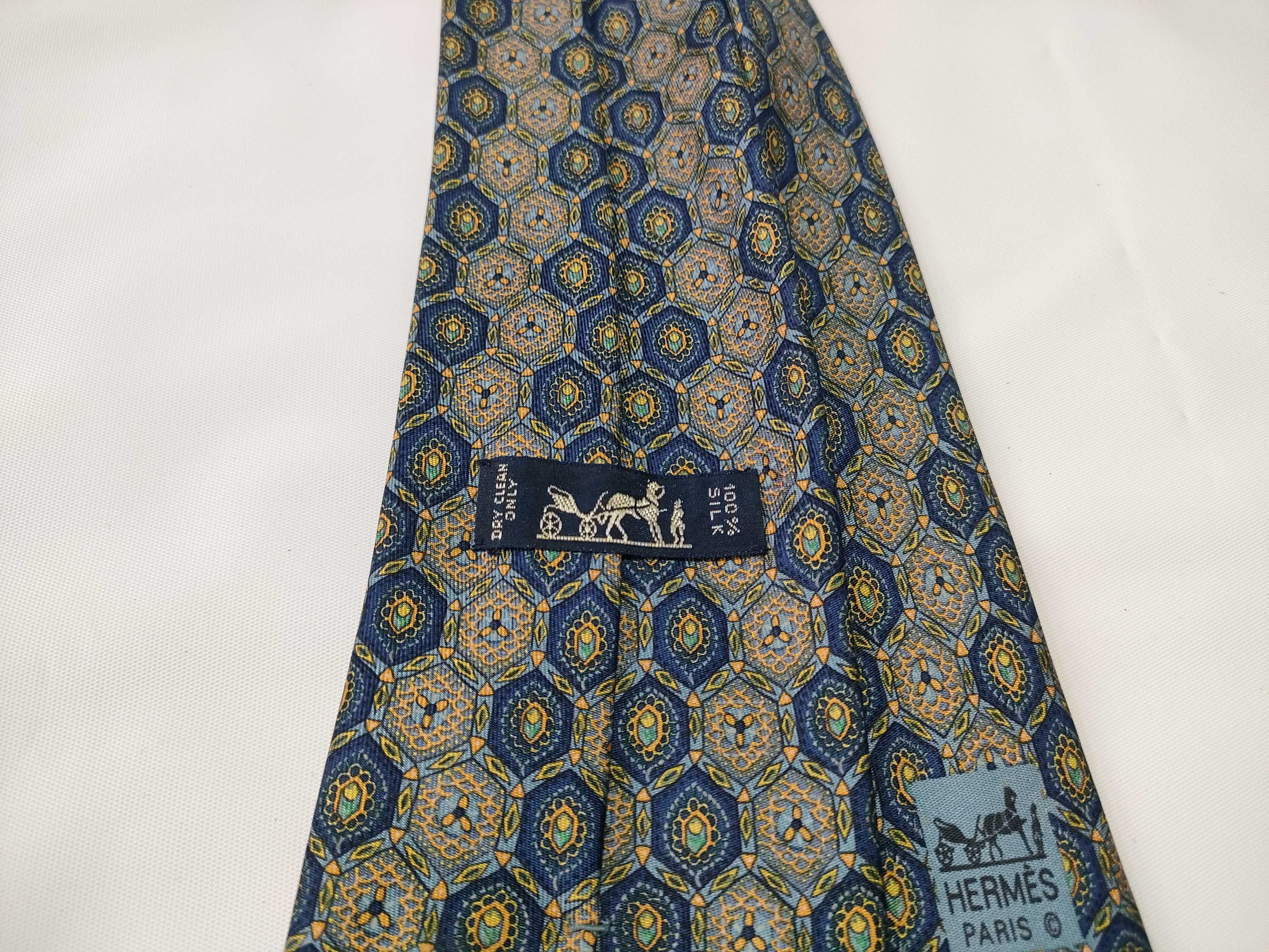 Hermes Paris Silk Necktie Model 7733 OA with Original Box