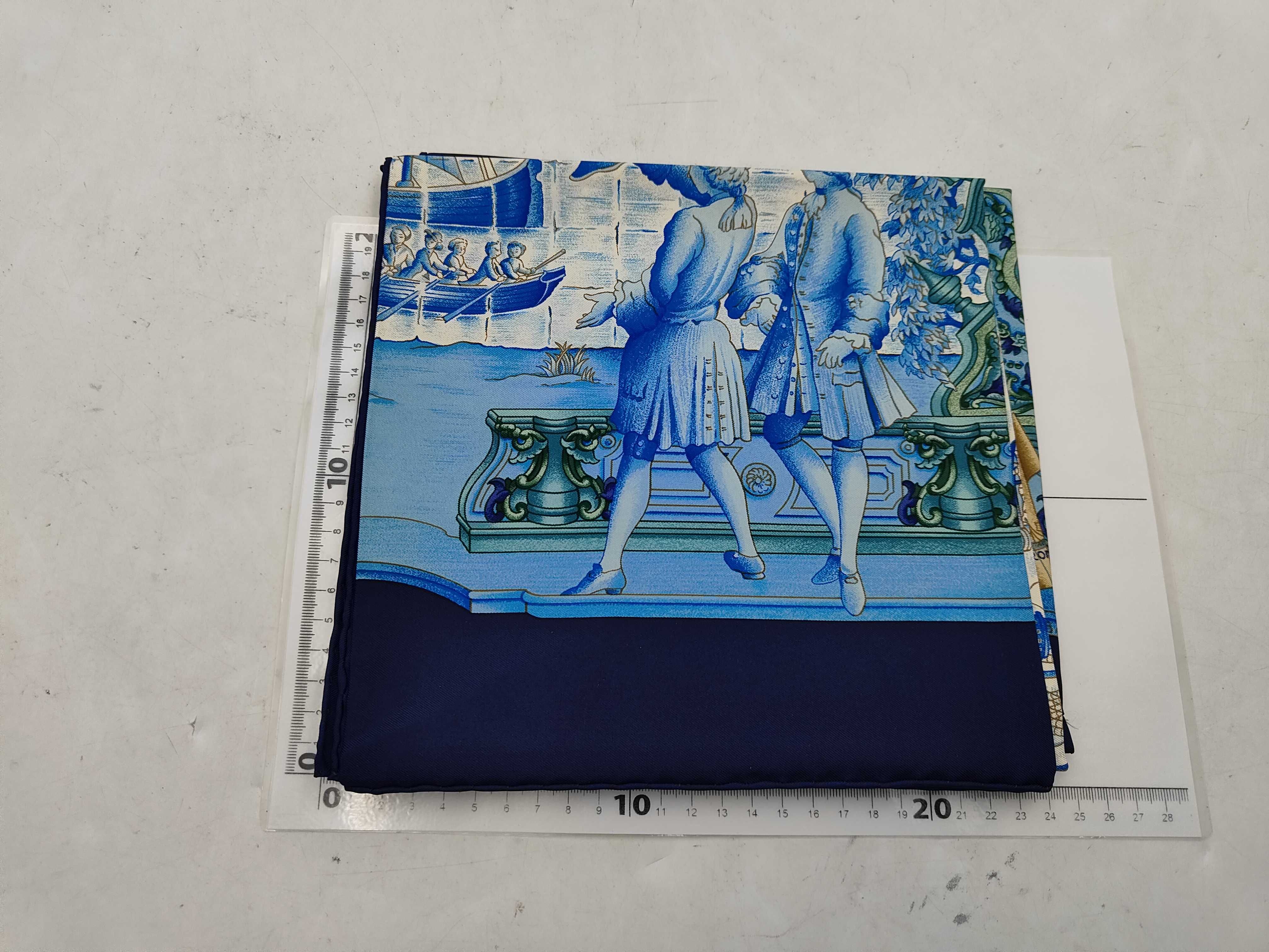 Hermes Azulejos Silk Scarf by Catherine Baschet with Box