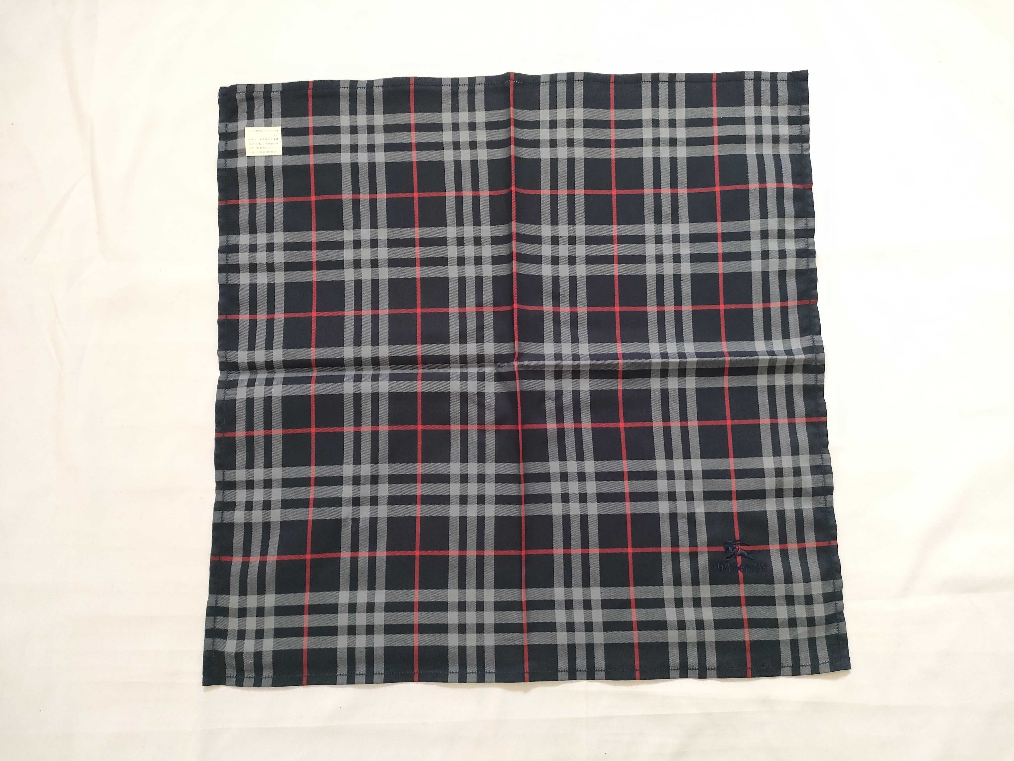 A Pair of Vintage Burberrys Cotton Pocket Squares in Signature Check Patterns