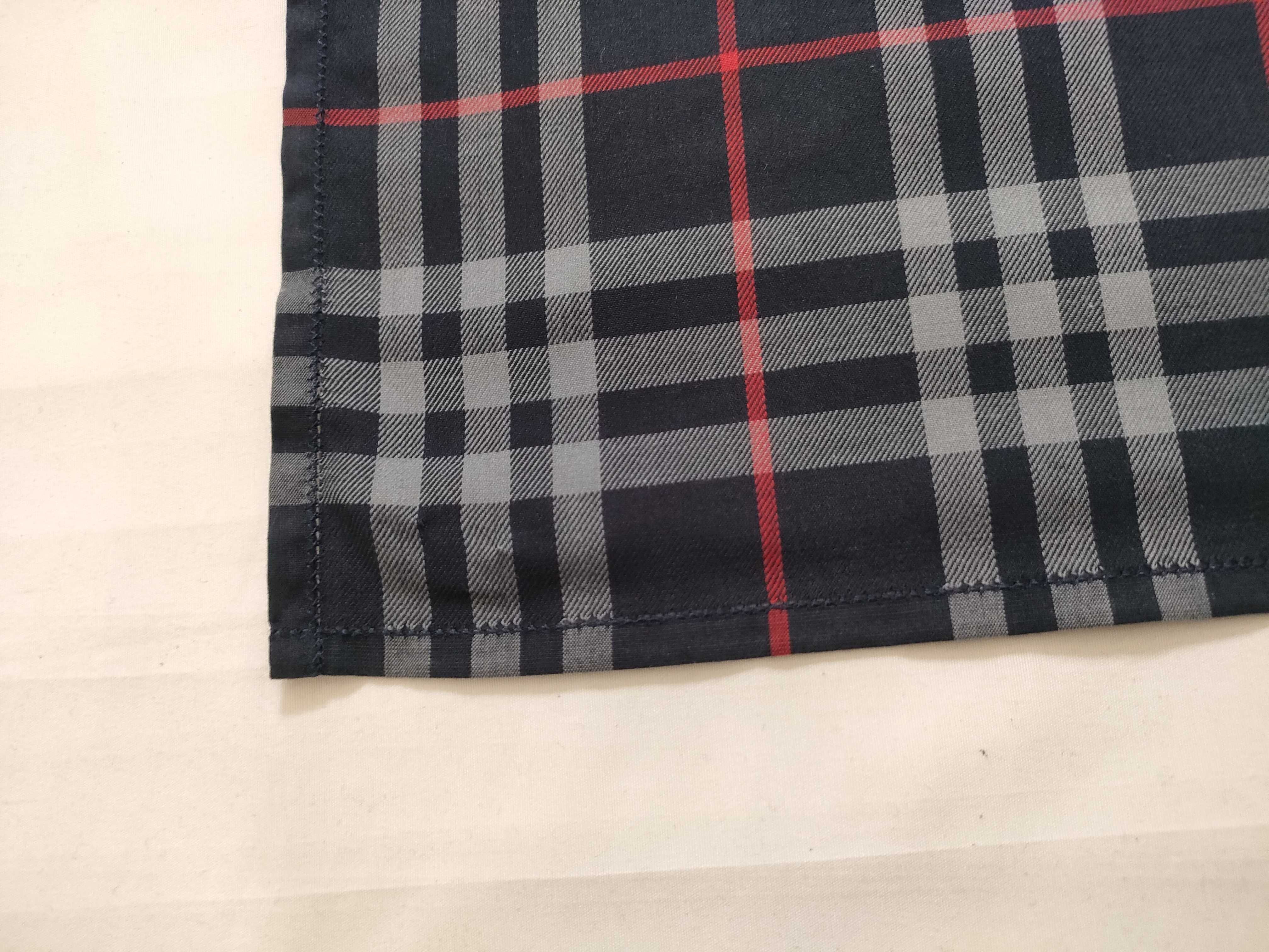 A Pair of Vintage Burberrys Cotton Pocket Squares in Signature Check Patterns