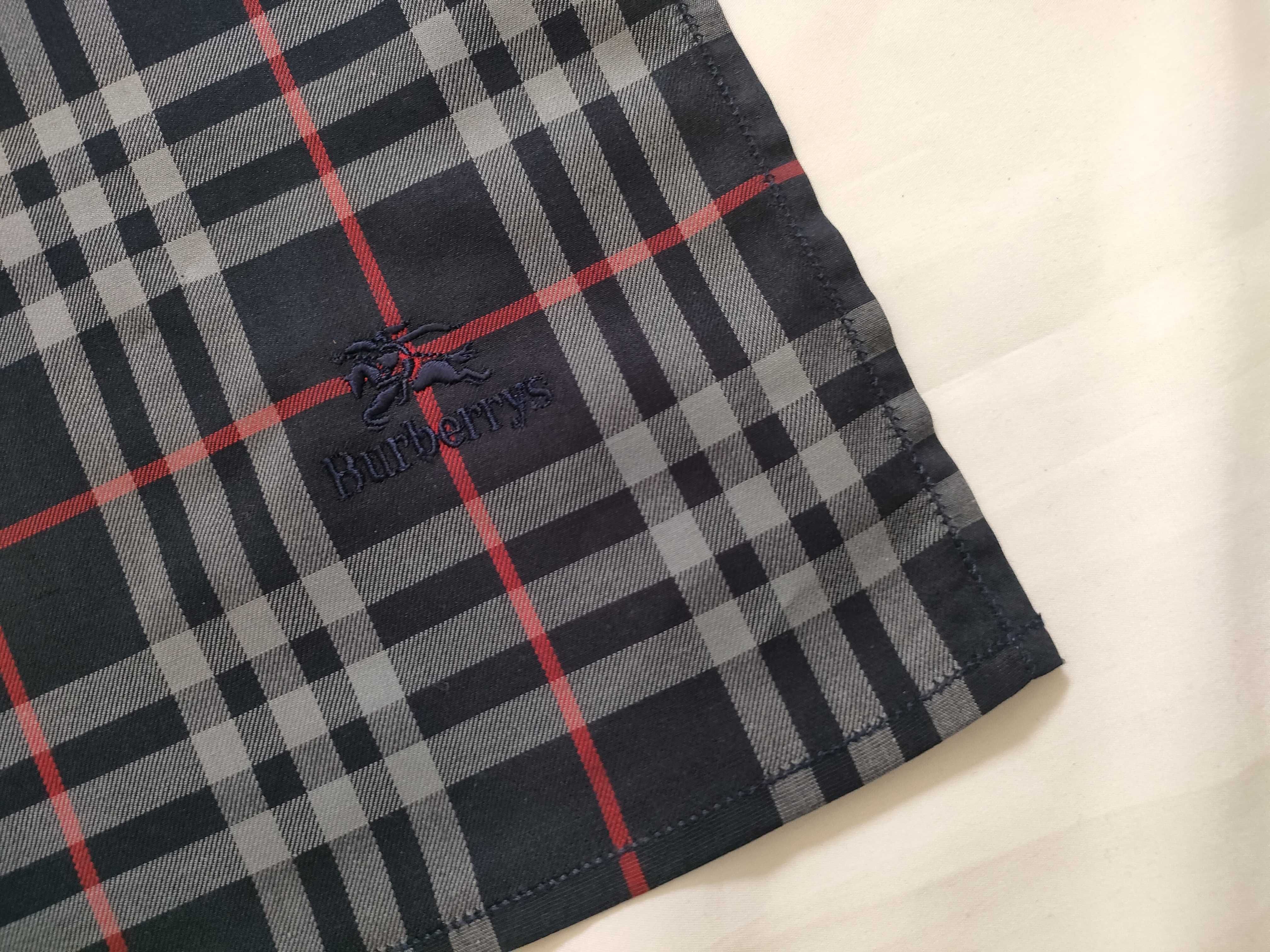 A Pair of Vintage Burberrys Cotton Pocket Squares in Signature Check Patterns