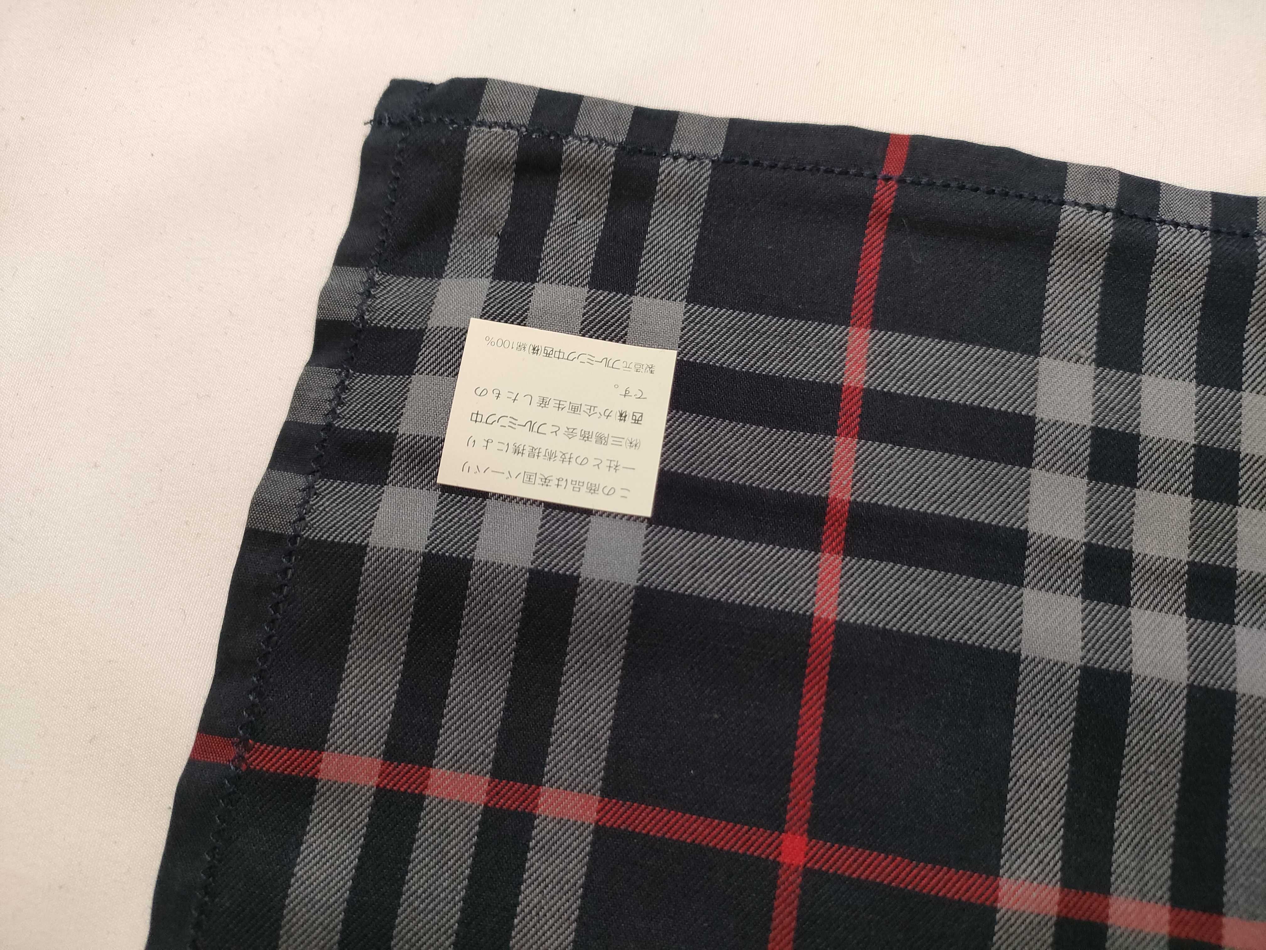 A Pair of Vintage Burberrys Cotton Pocket Squares in Signature Check Patterns