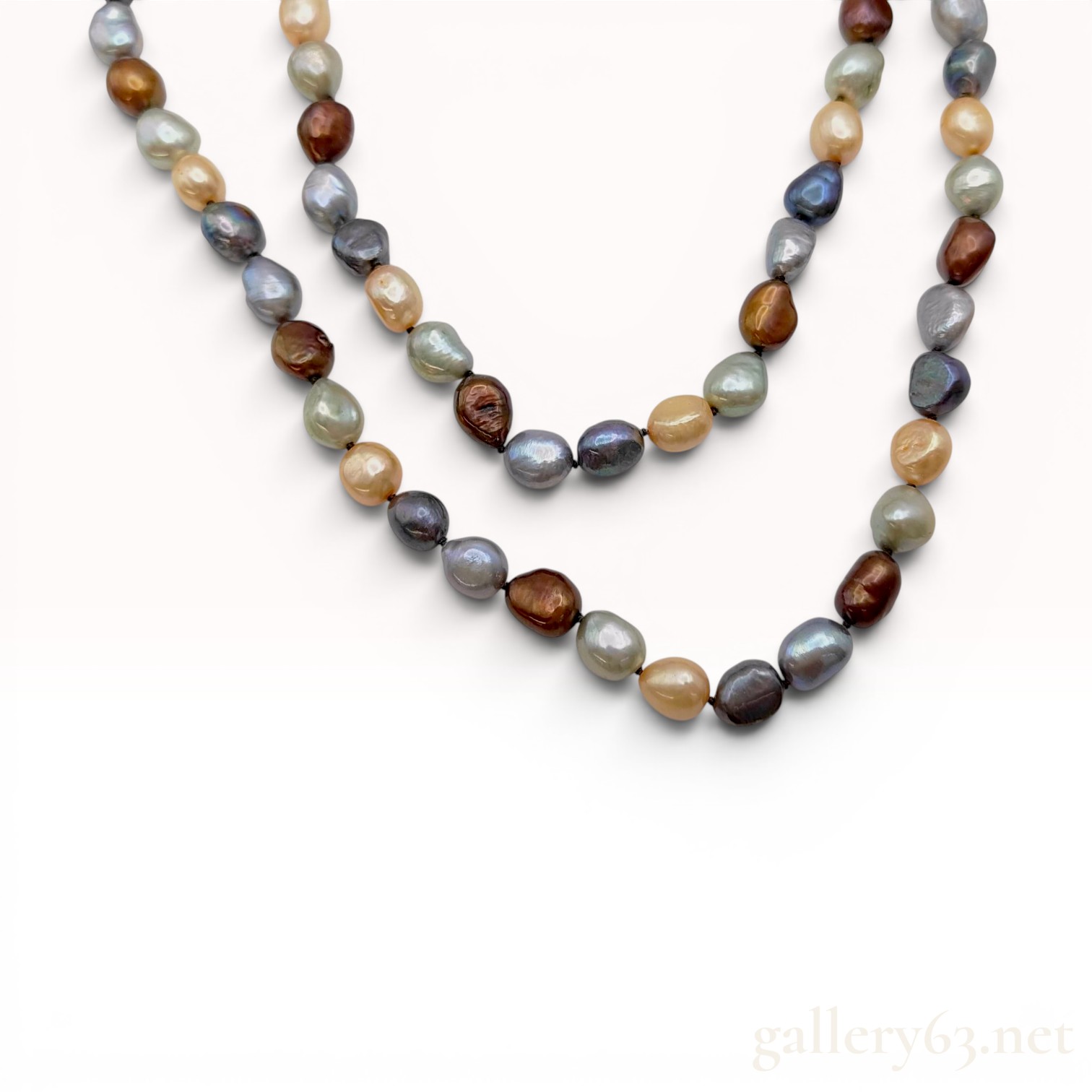 Multi-Color Cultured Freshwater Pearl Rope Necklace