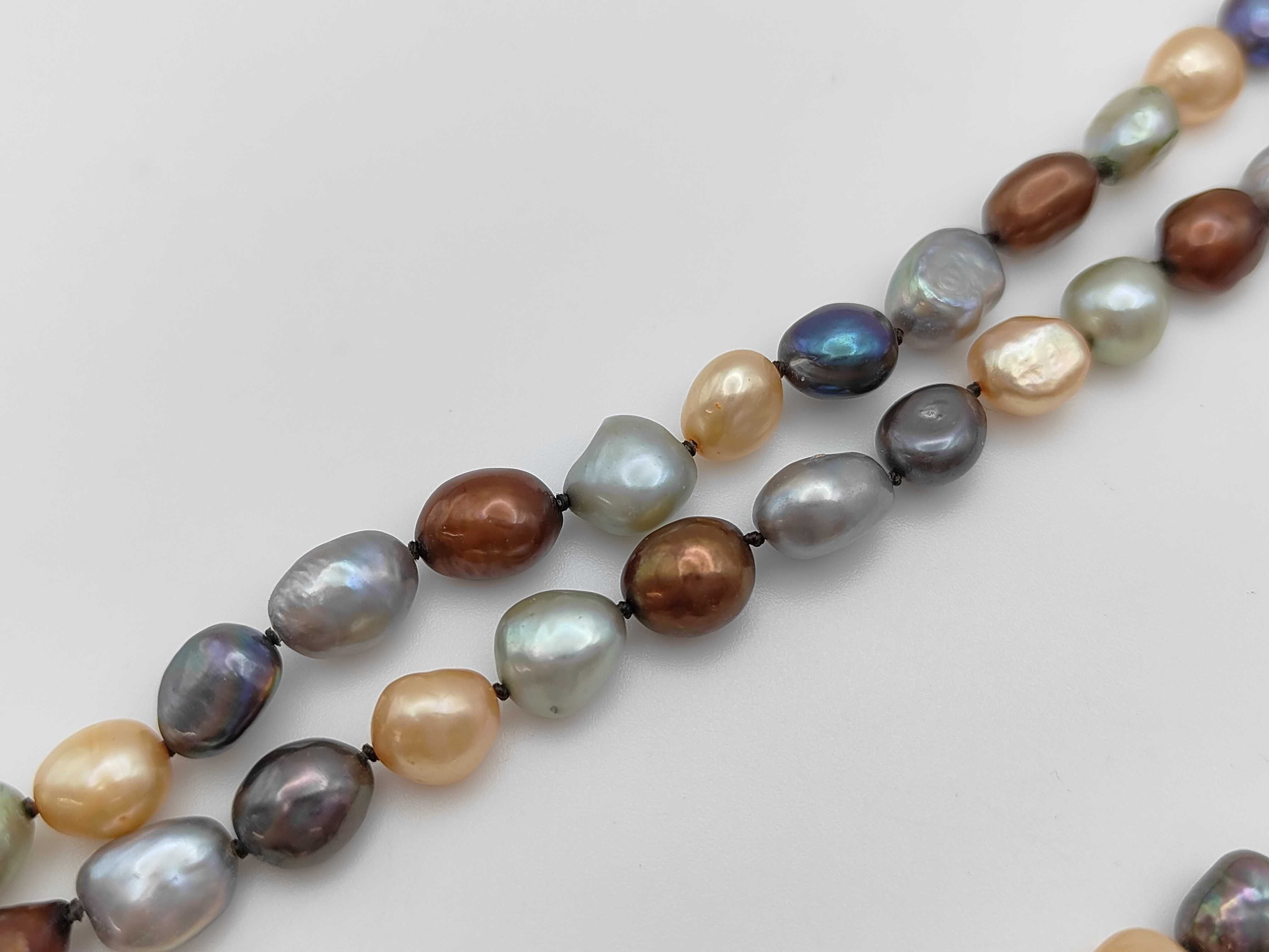 Multi-Color Cultured Freshwater Pearl Rope Necklace