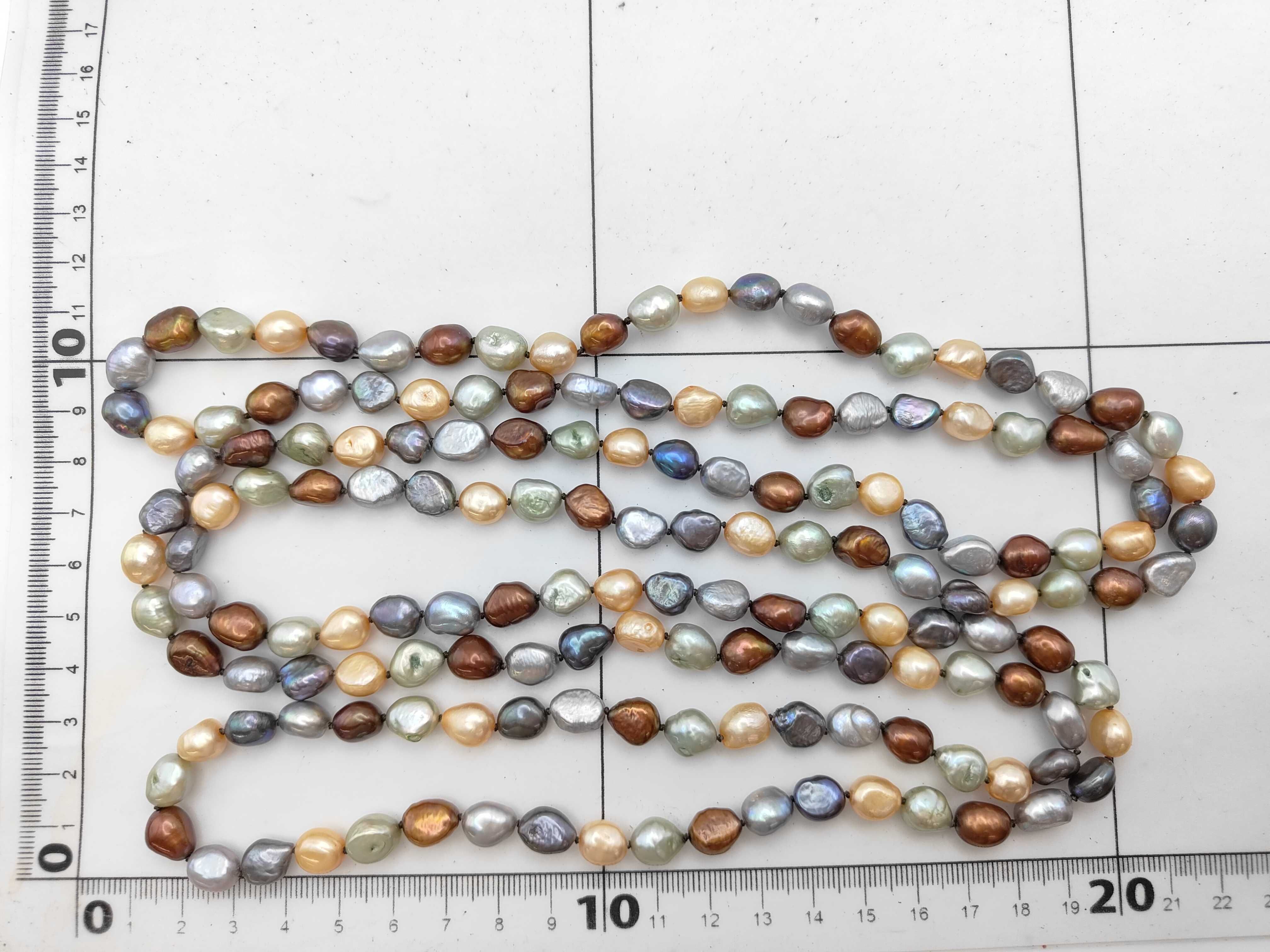 Multi-Color Cultured Freshwater Pearl Rope Necklace