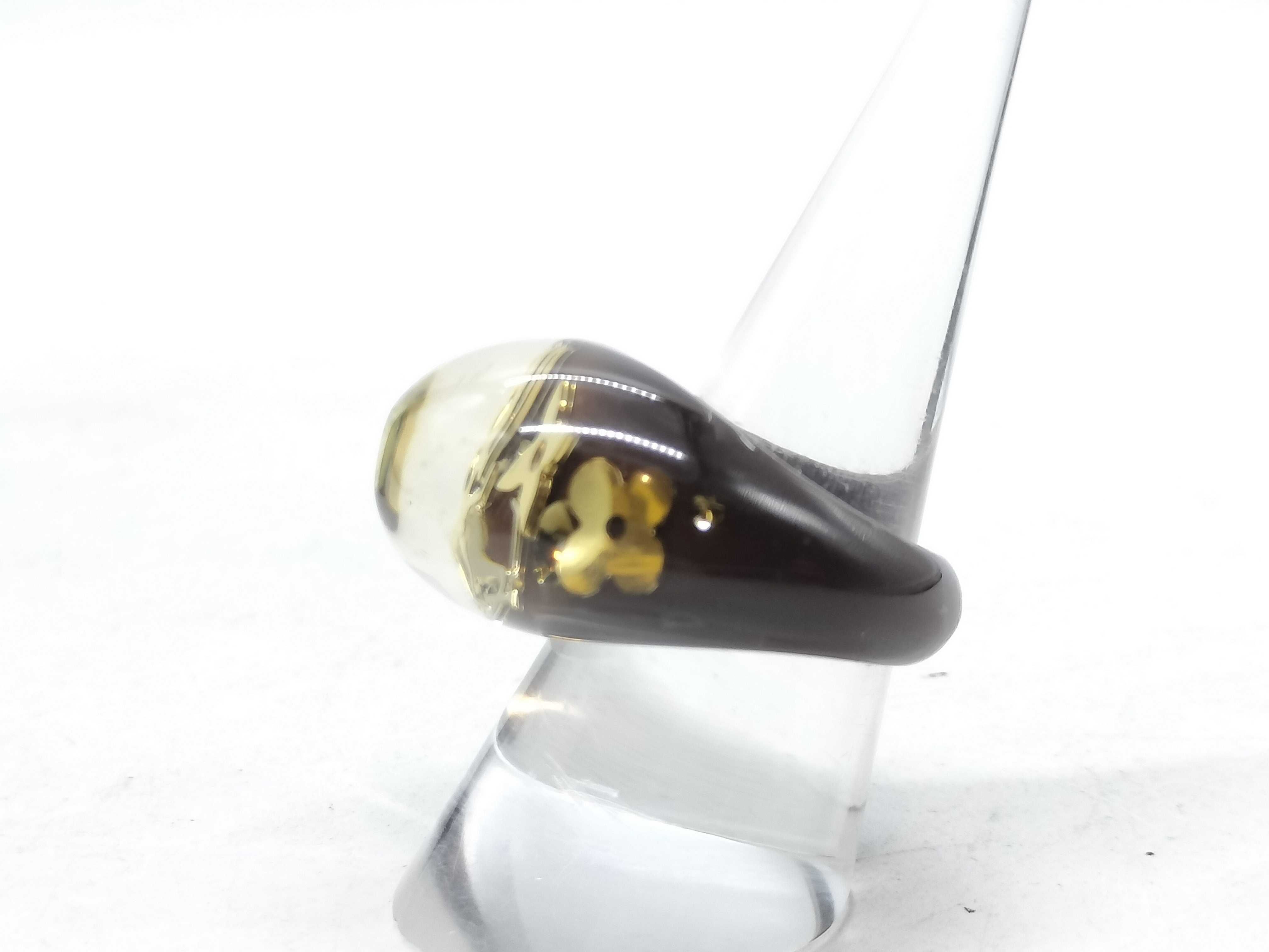 Louis Vuitton Inclusion Resin Monogram Dome Ring