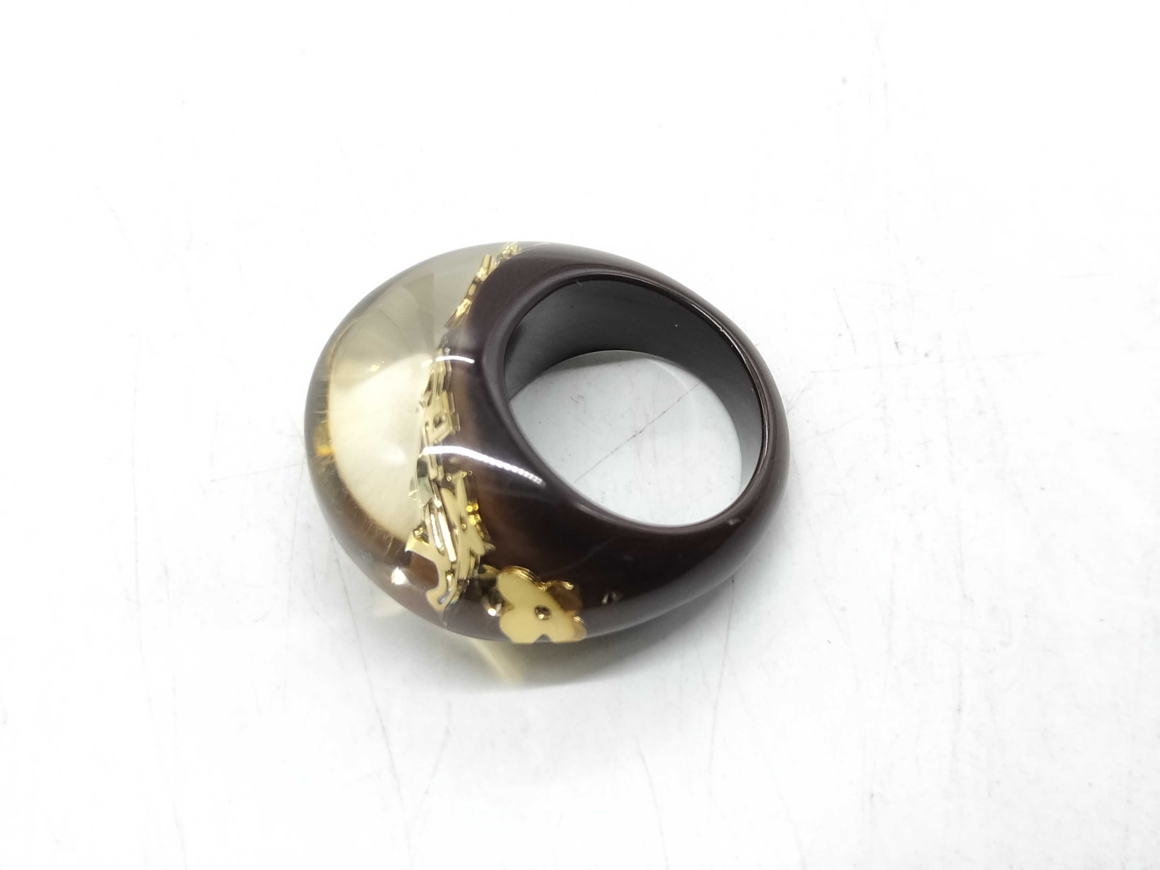 Louis Vuitton Inclusion Resin Monogram Dome Ring