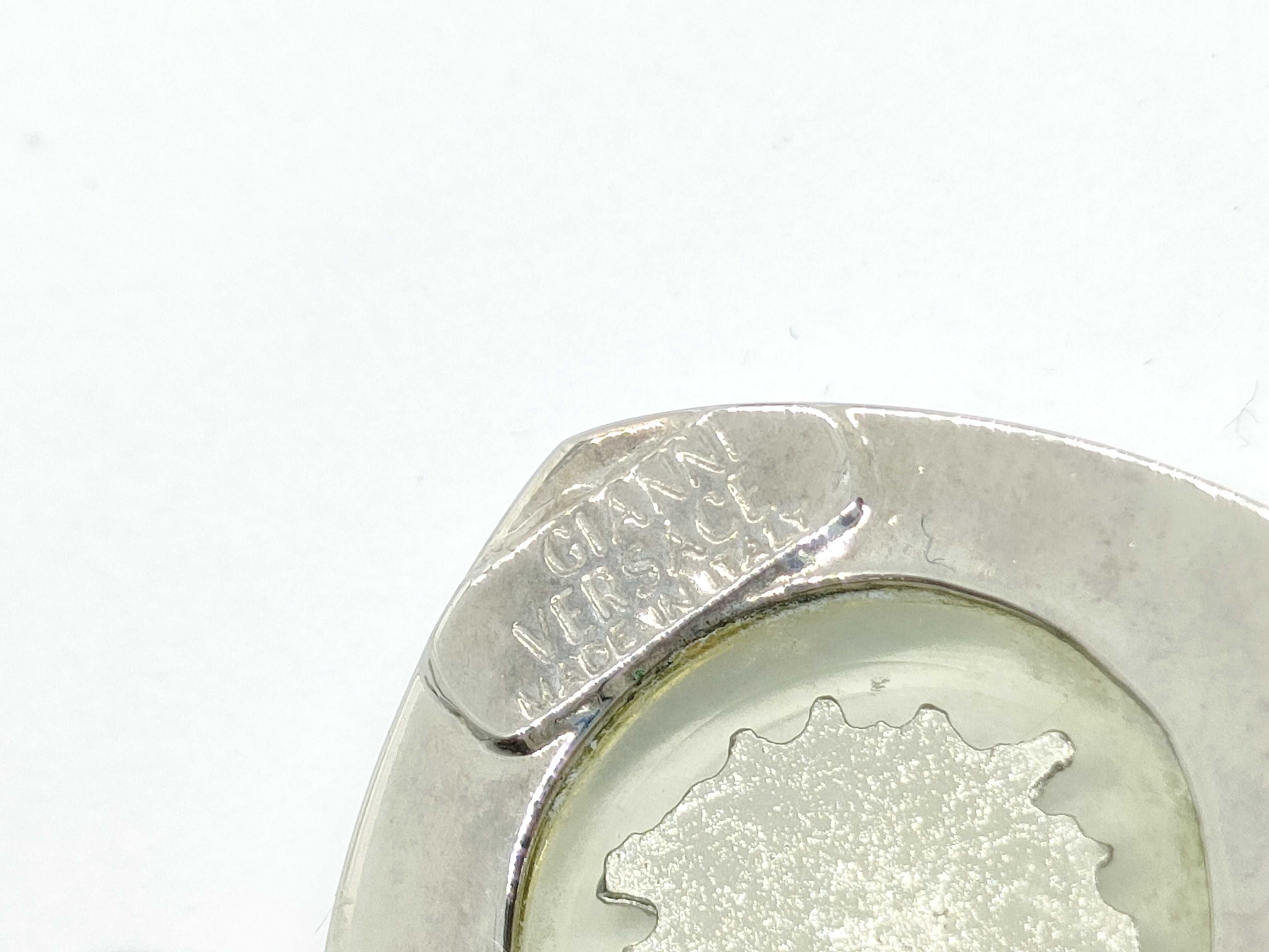 A Pair of Vintage Gianni Versace Silver-Toned Medusa Clip-On Earrings