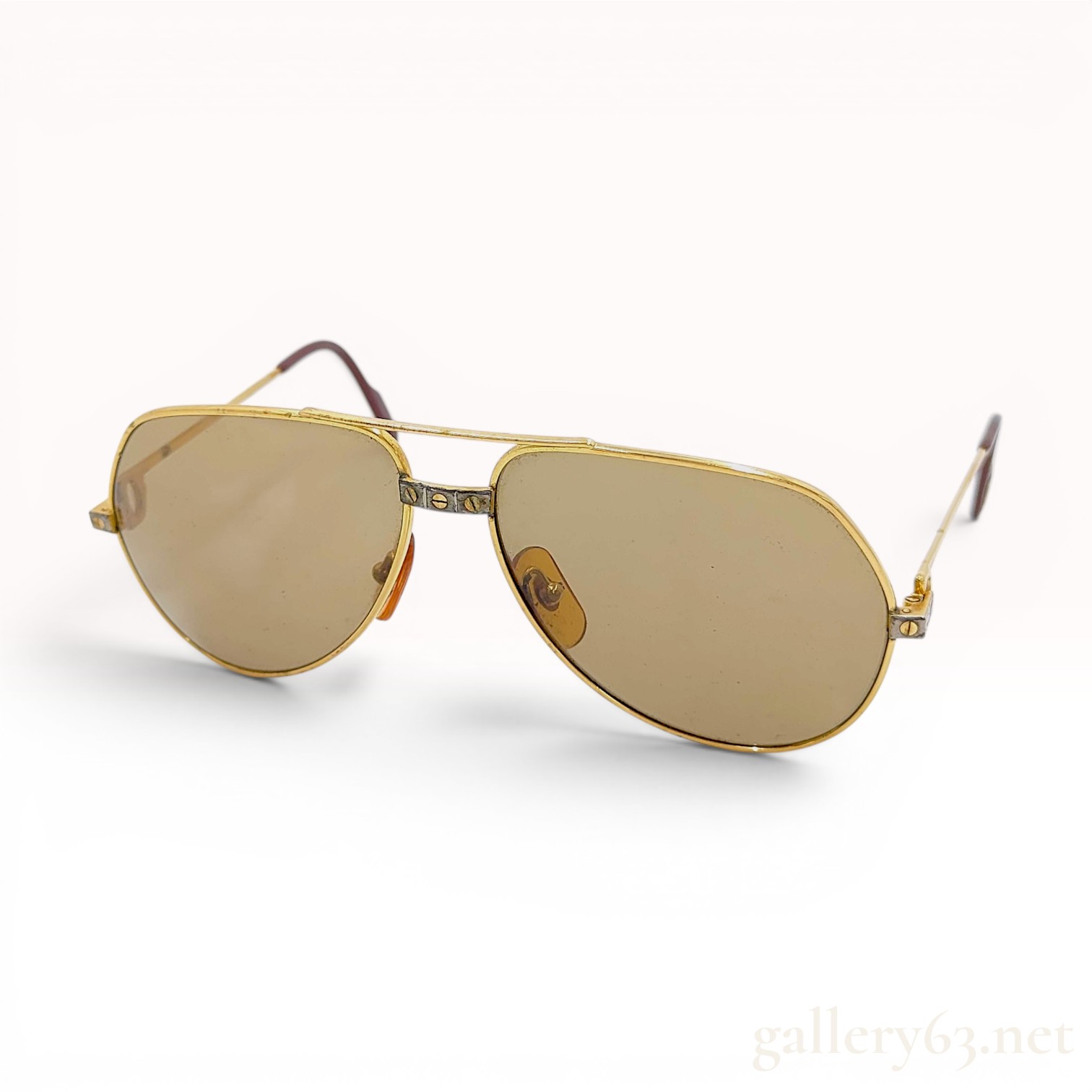 Cartier Vendome Louis Gold-Toned Aviator Sunglasses