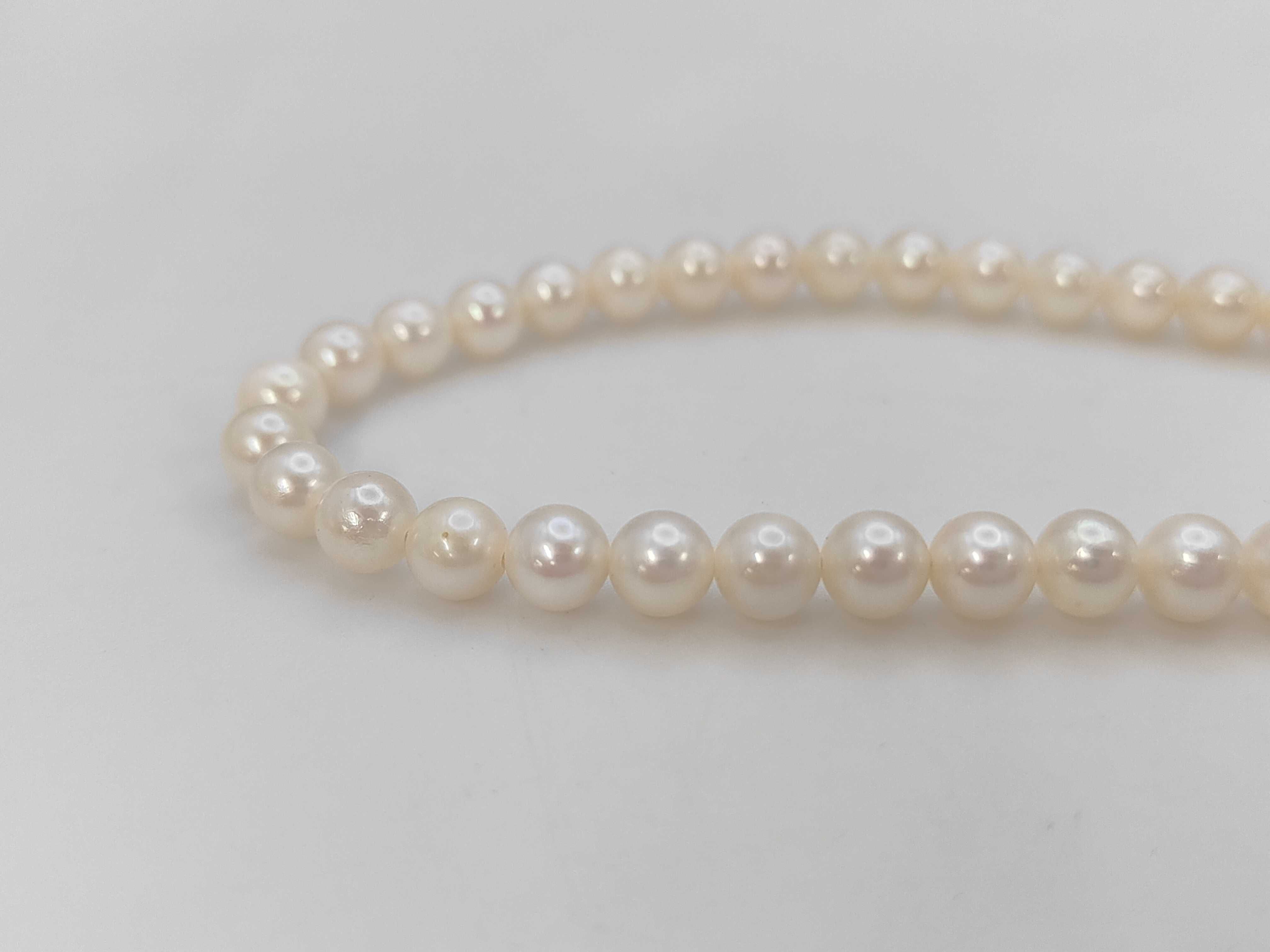 Long Cultured Pearl Necklace with Silver Filigree Clasp