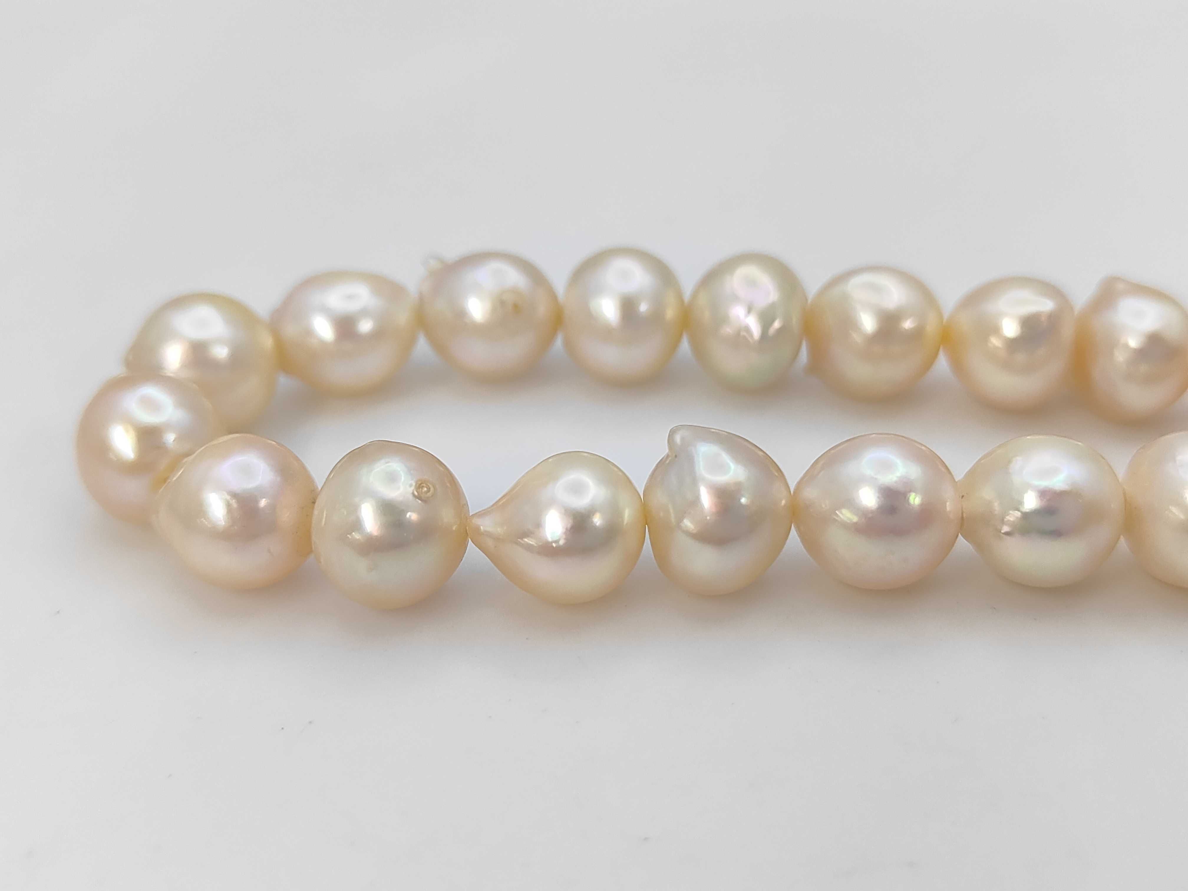 Cultured Semi-Round Pearl Necklace with Floral Silver Clasp