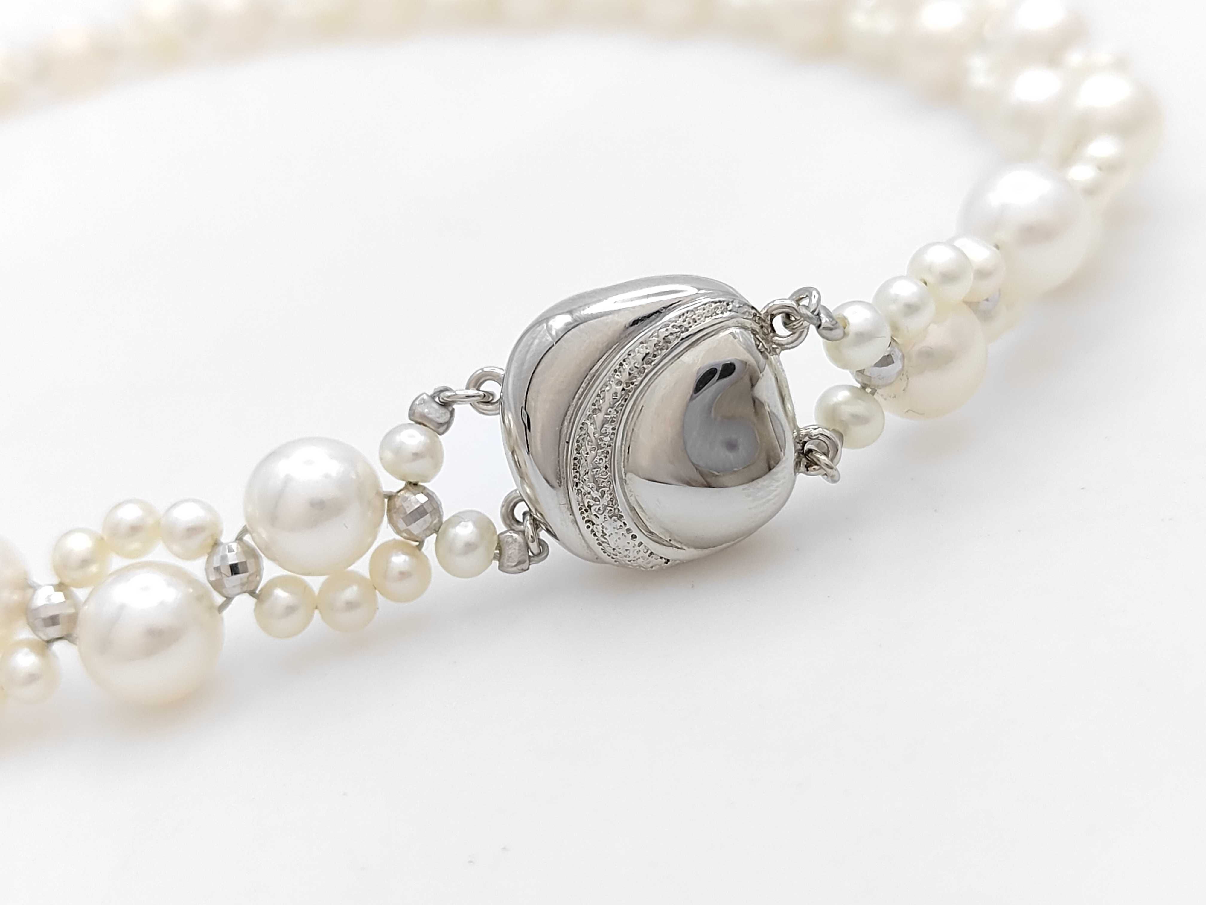 Kawasumi Cultured Pearl and 14K White Gold Necklace and Earring Set