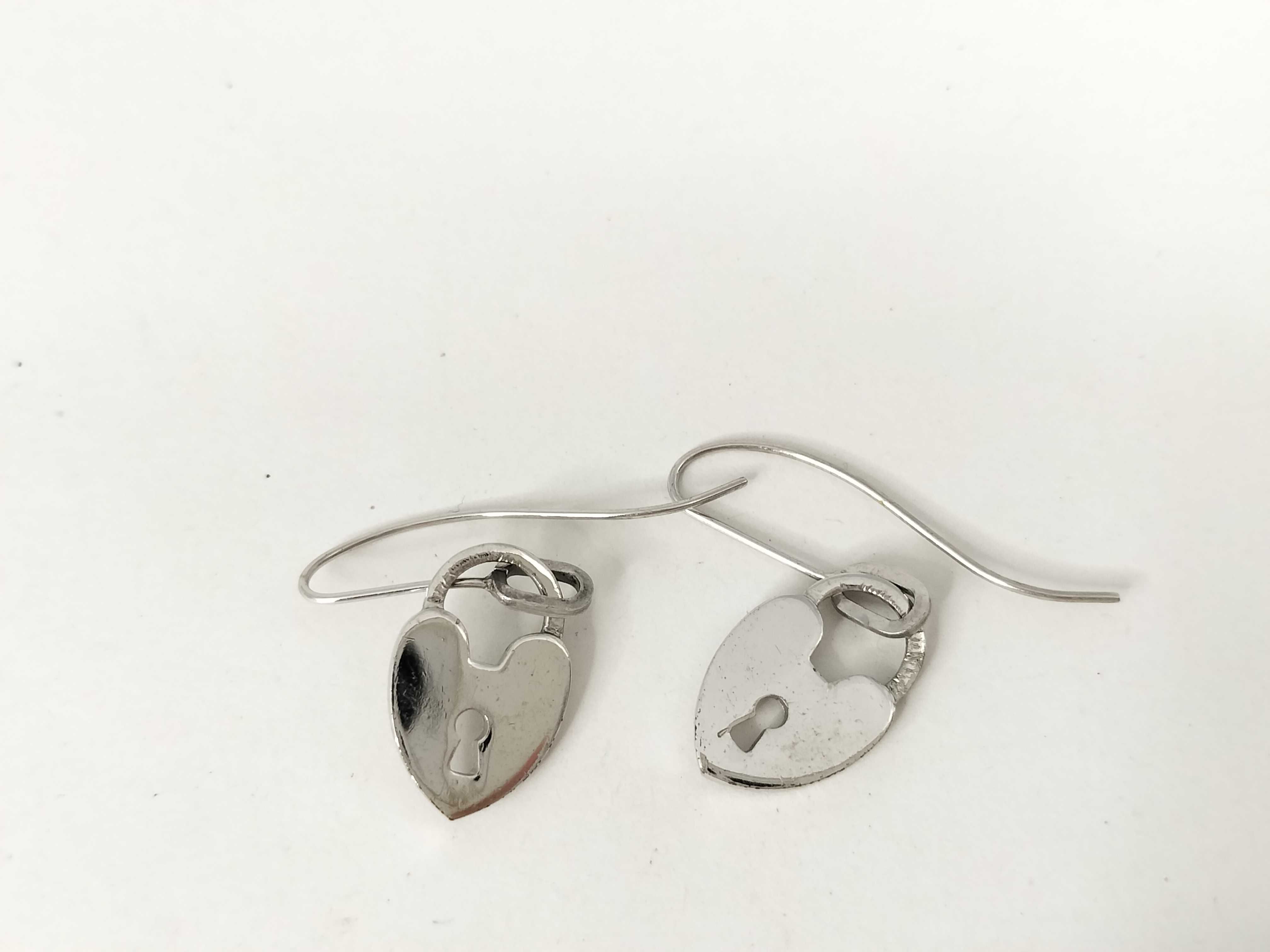 A Pair of Christian Dior Heart Padlock Drop Earrings