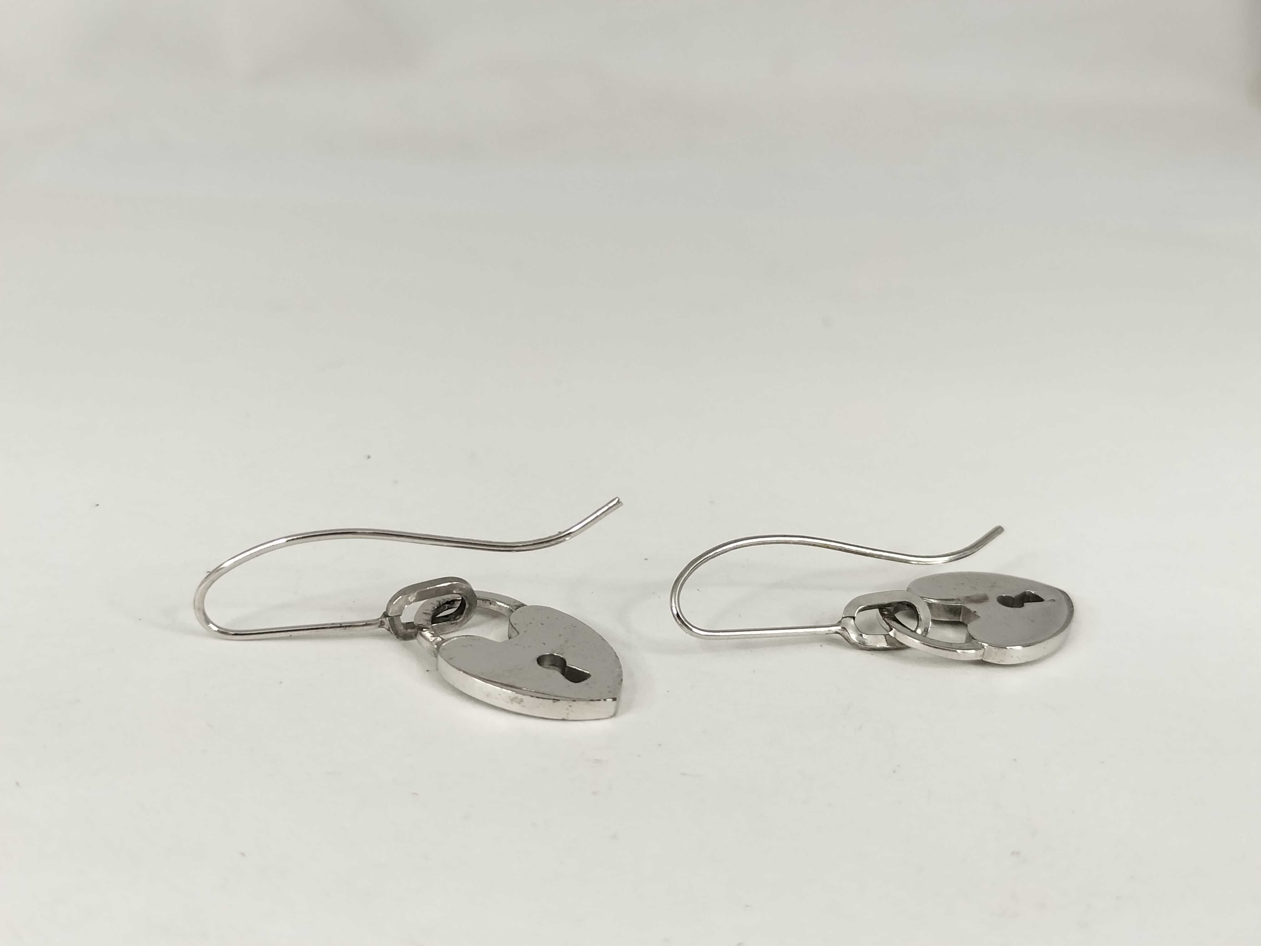 A Pair of Christian Dior Heart Padlock Drop Earrings