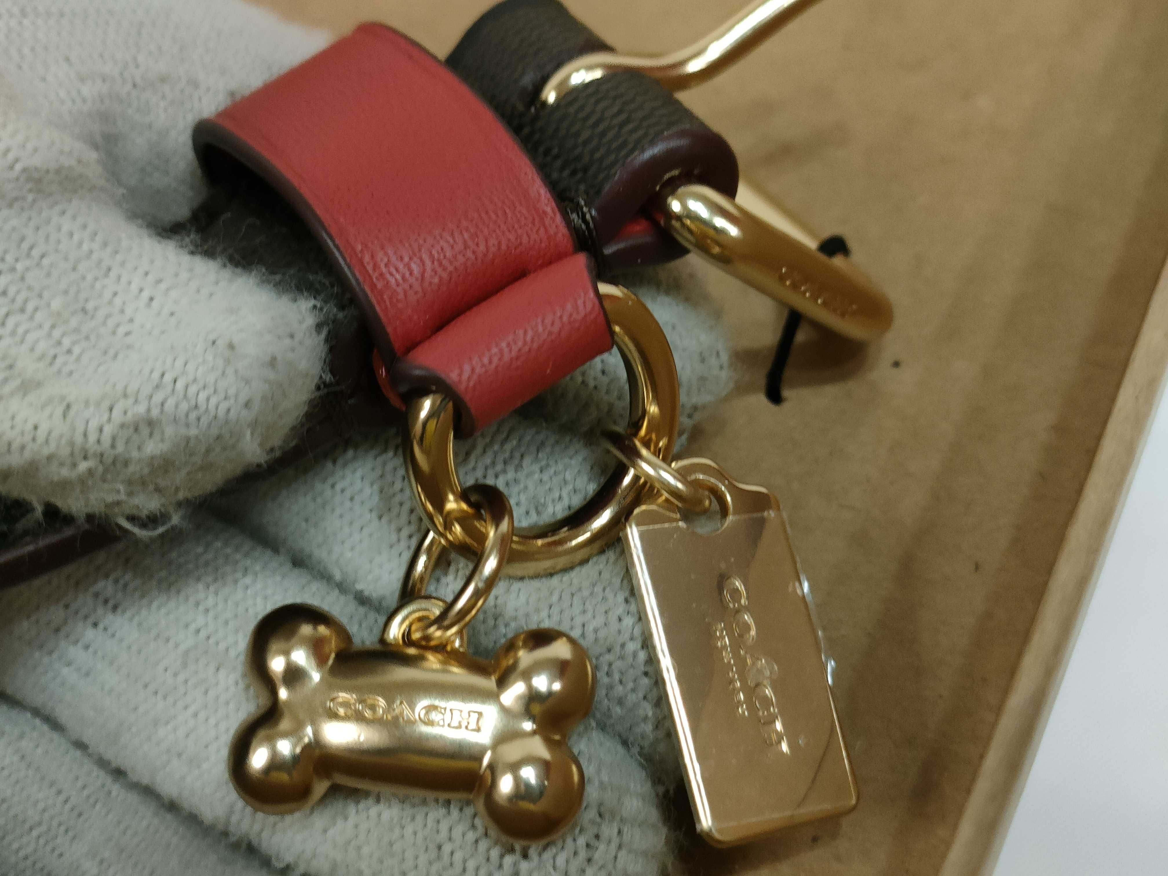 Coach Large Signature Canvas and Leather Pet Collar with Box