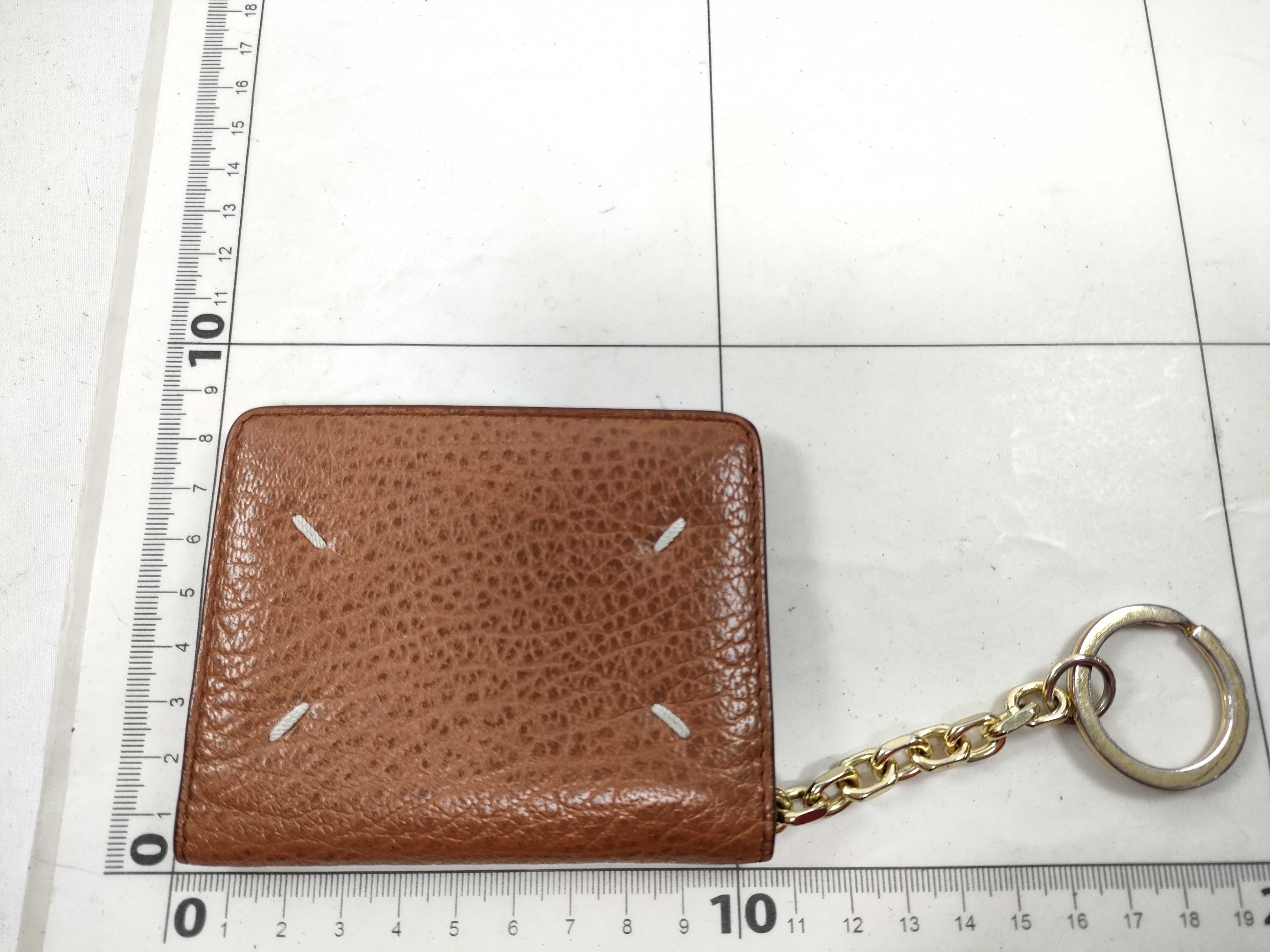 Maison Margiela Pebbled Leather Bifold Keychain Wallet