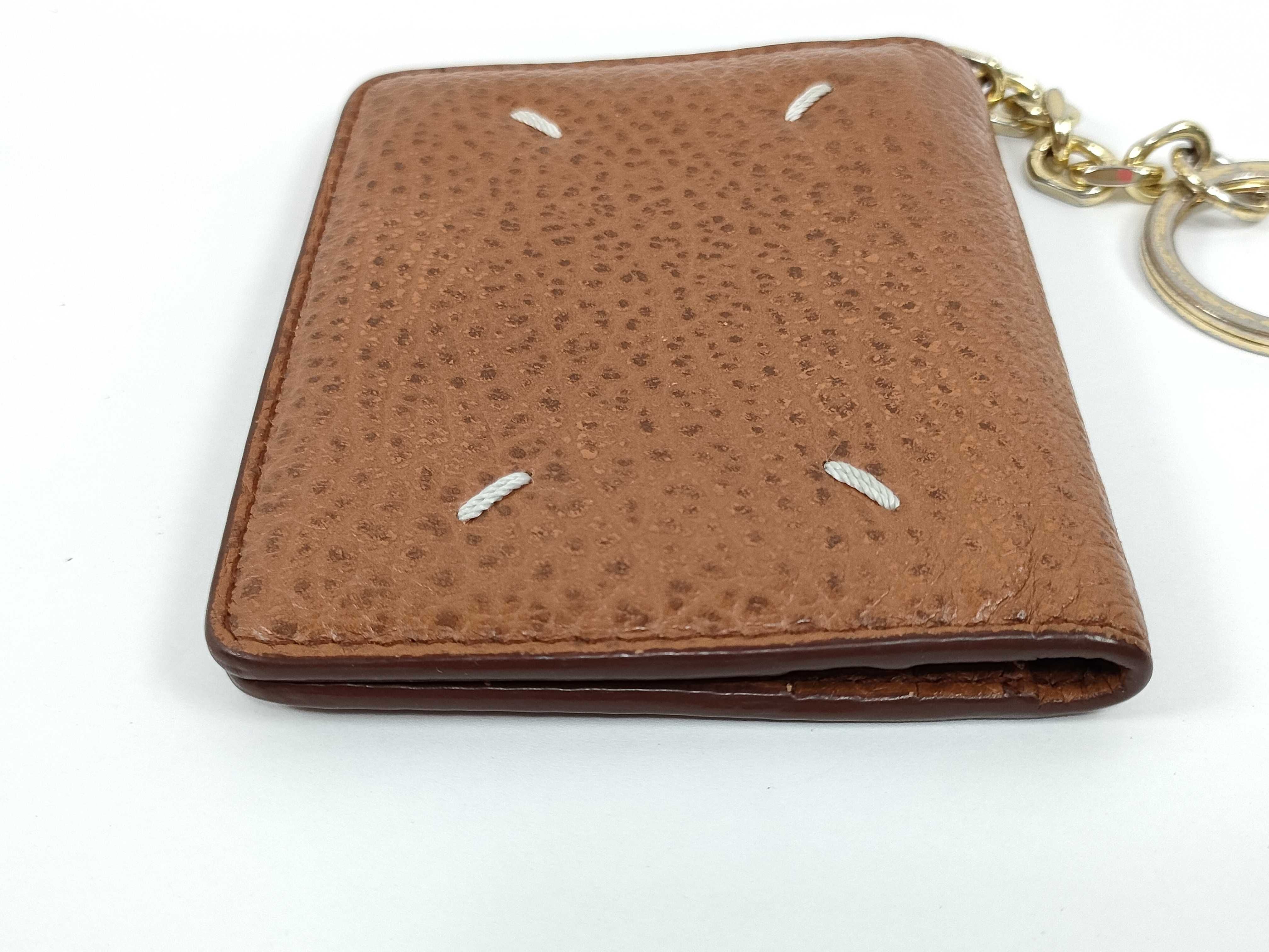 Maison Margiela Pebbled Leather Bifold Keychain Wallet