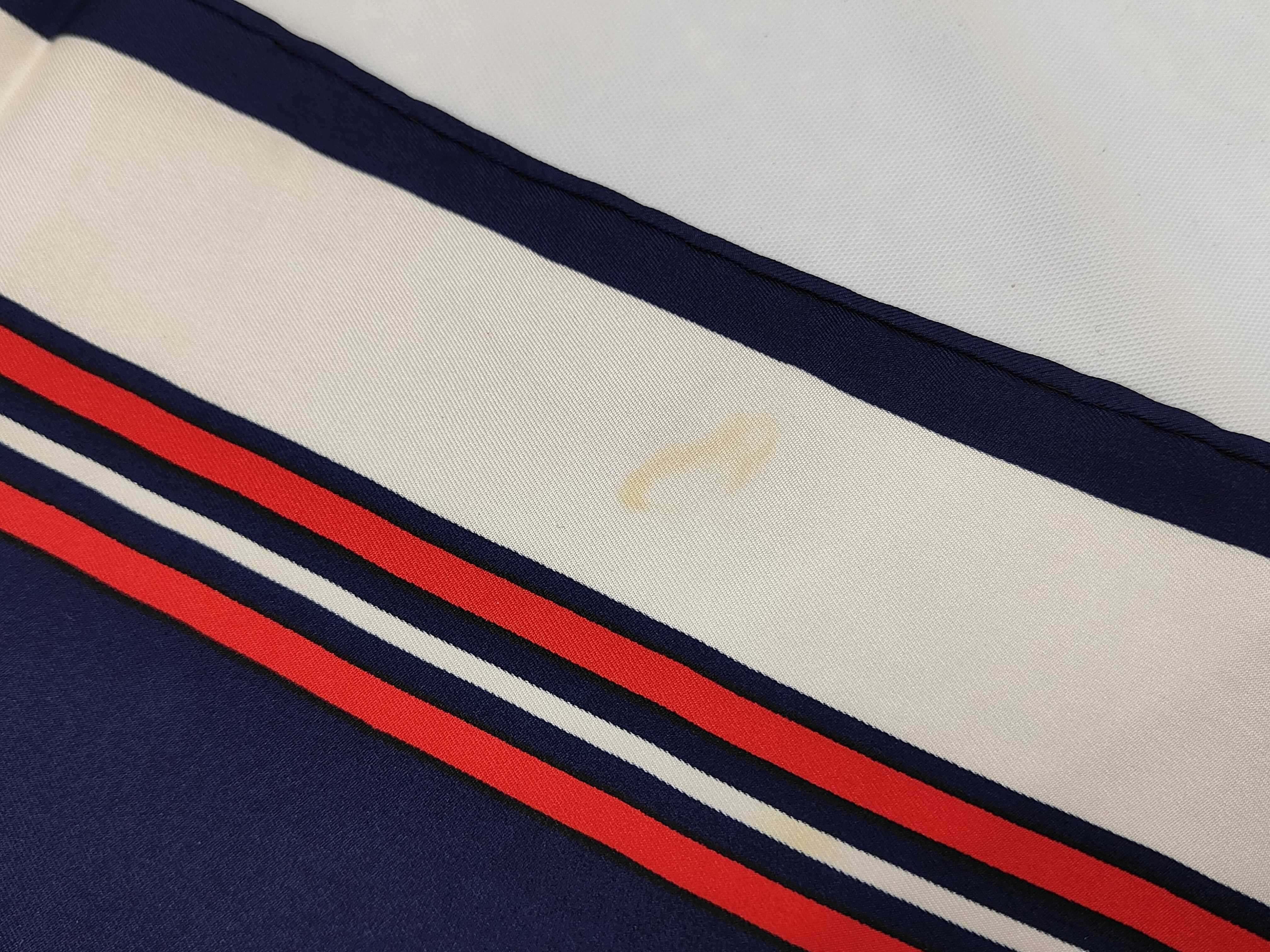 Yves Saint Laurent Striped Silk Scarf