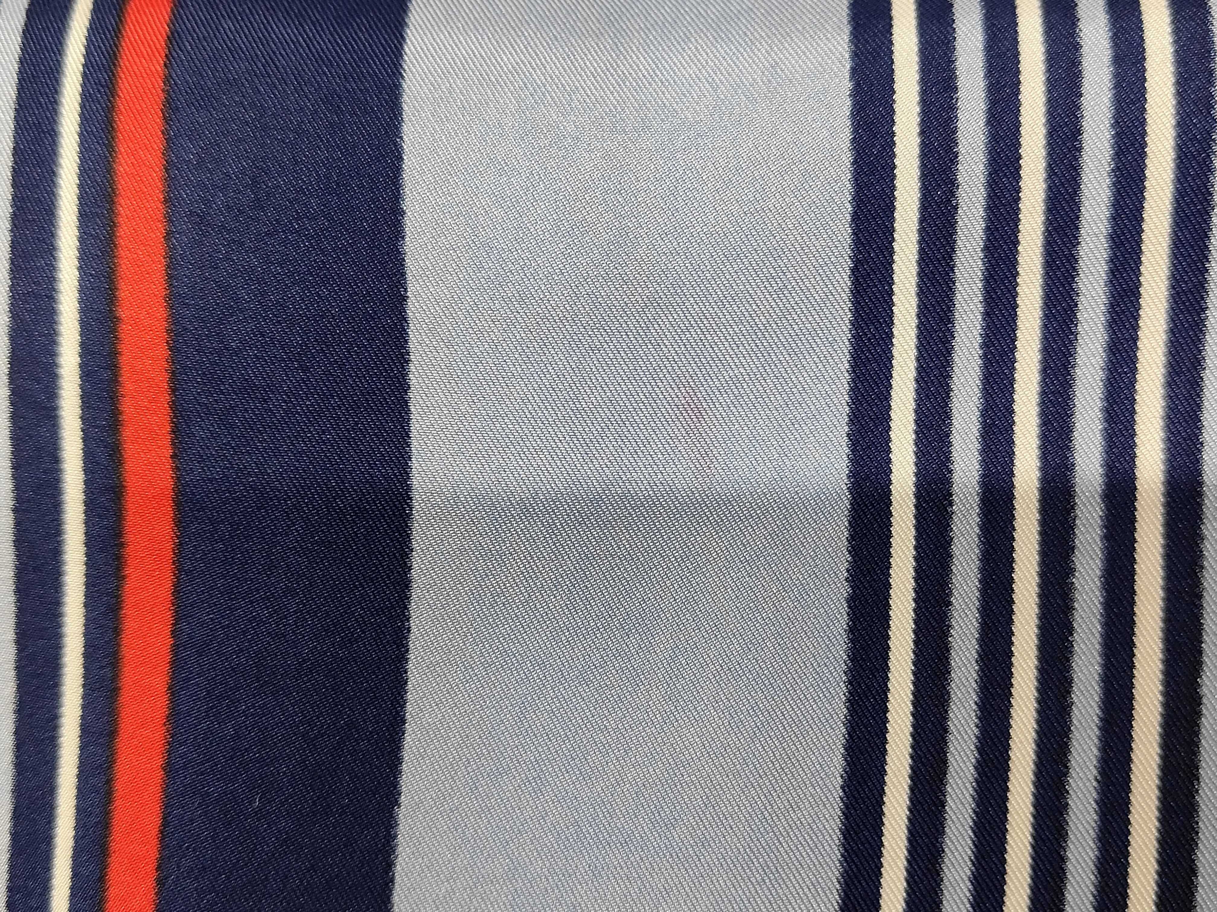 Yves Saint Laurent Striped Silk Scarf