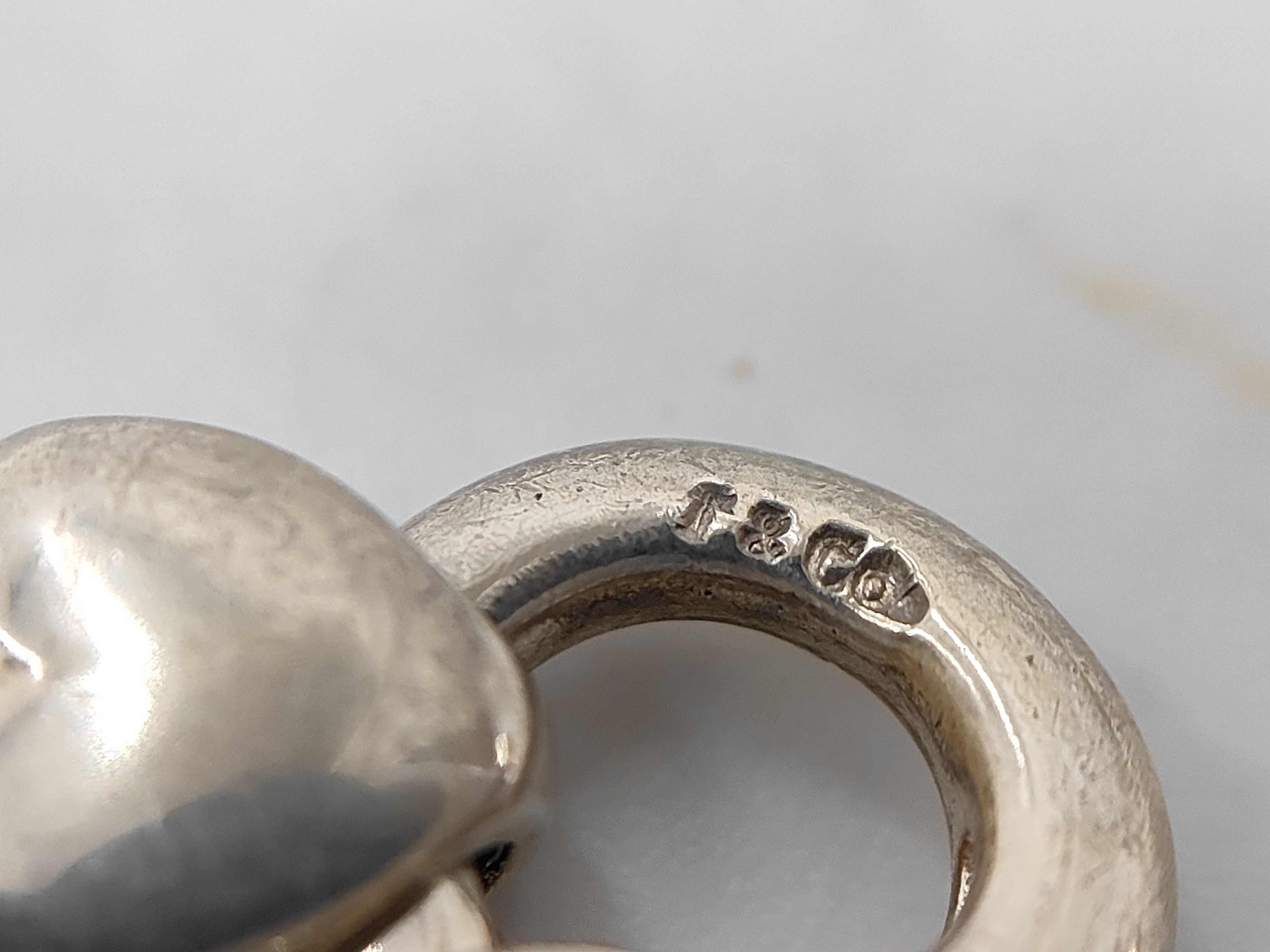 Tiffany and Co. Sterling Silver and 18 Karat Yellow Gold Heart Link Bracelet