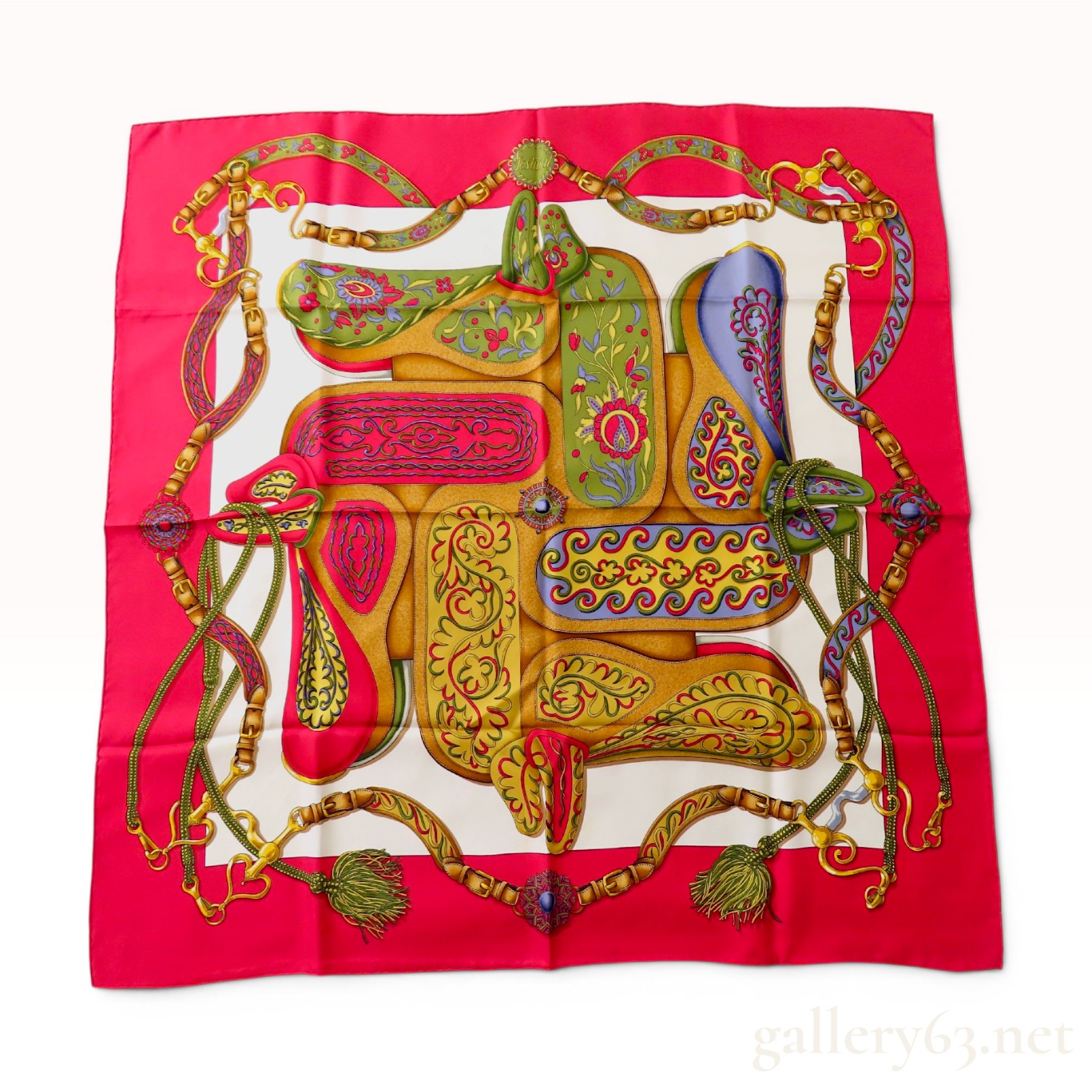 Hermes Festival Silk Scarf by Henri d'Origny