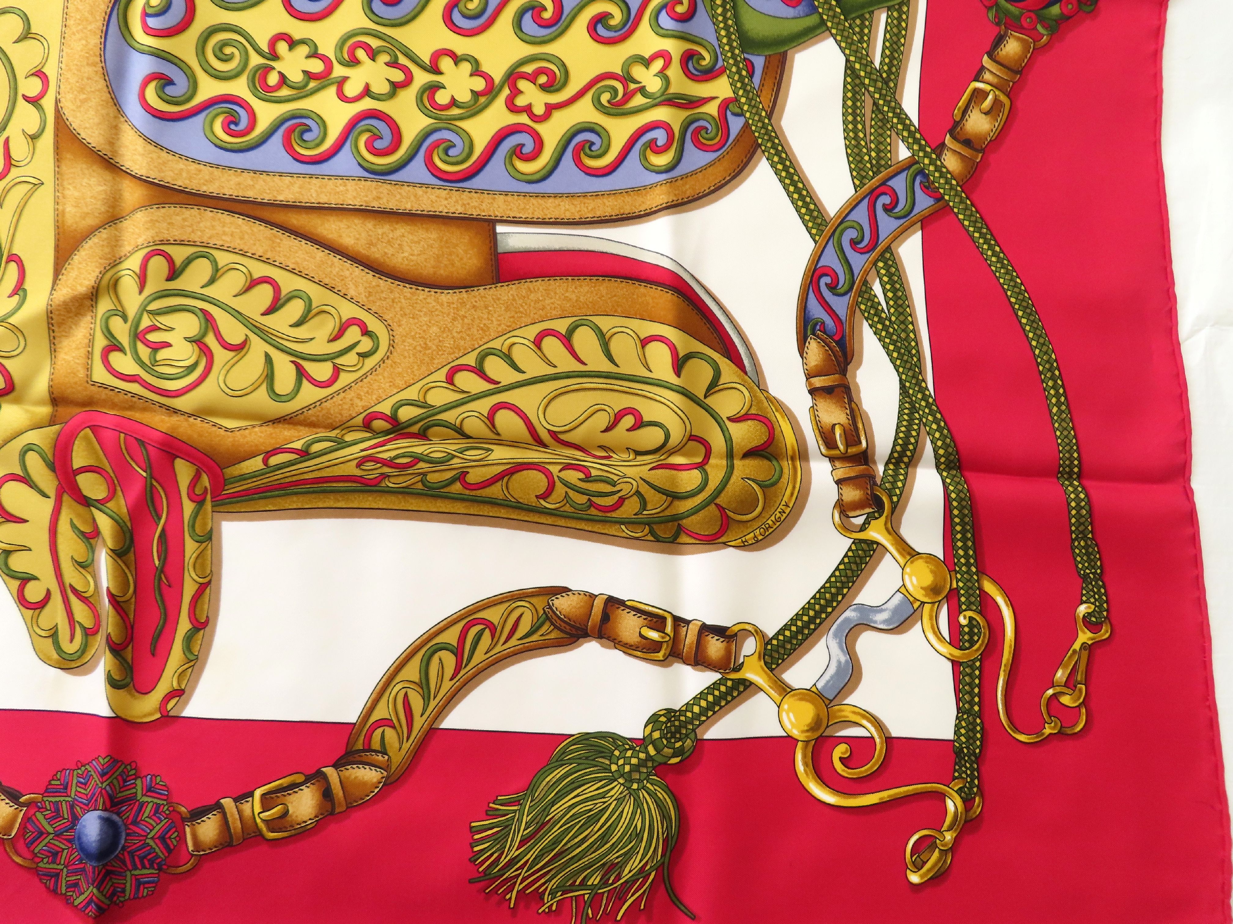 Hermes Festival Silk Scarf by Henri d'Origny
