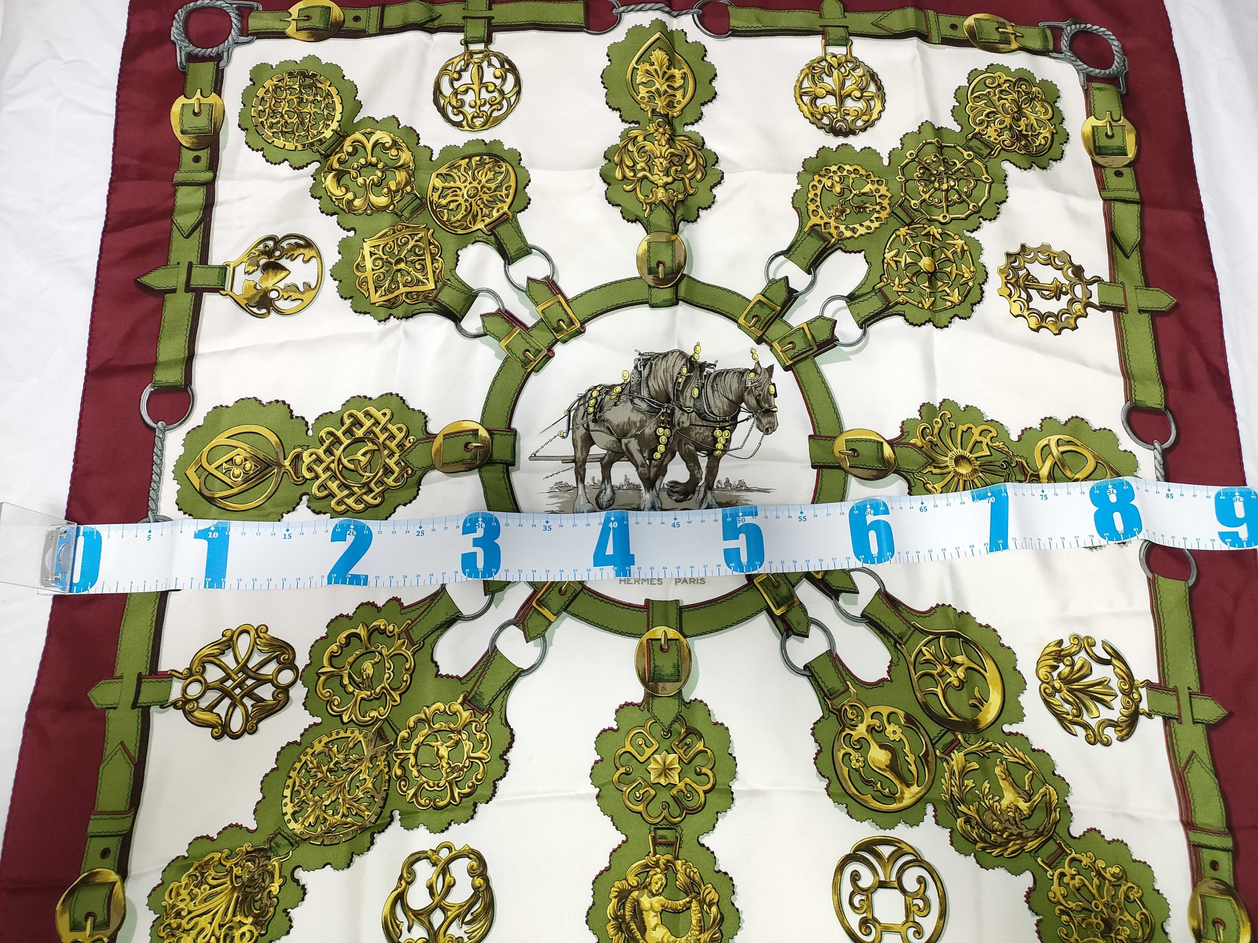 Hermes Cuivreries Silk Twill Scarf by Francoise de la Perriere