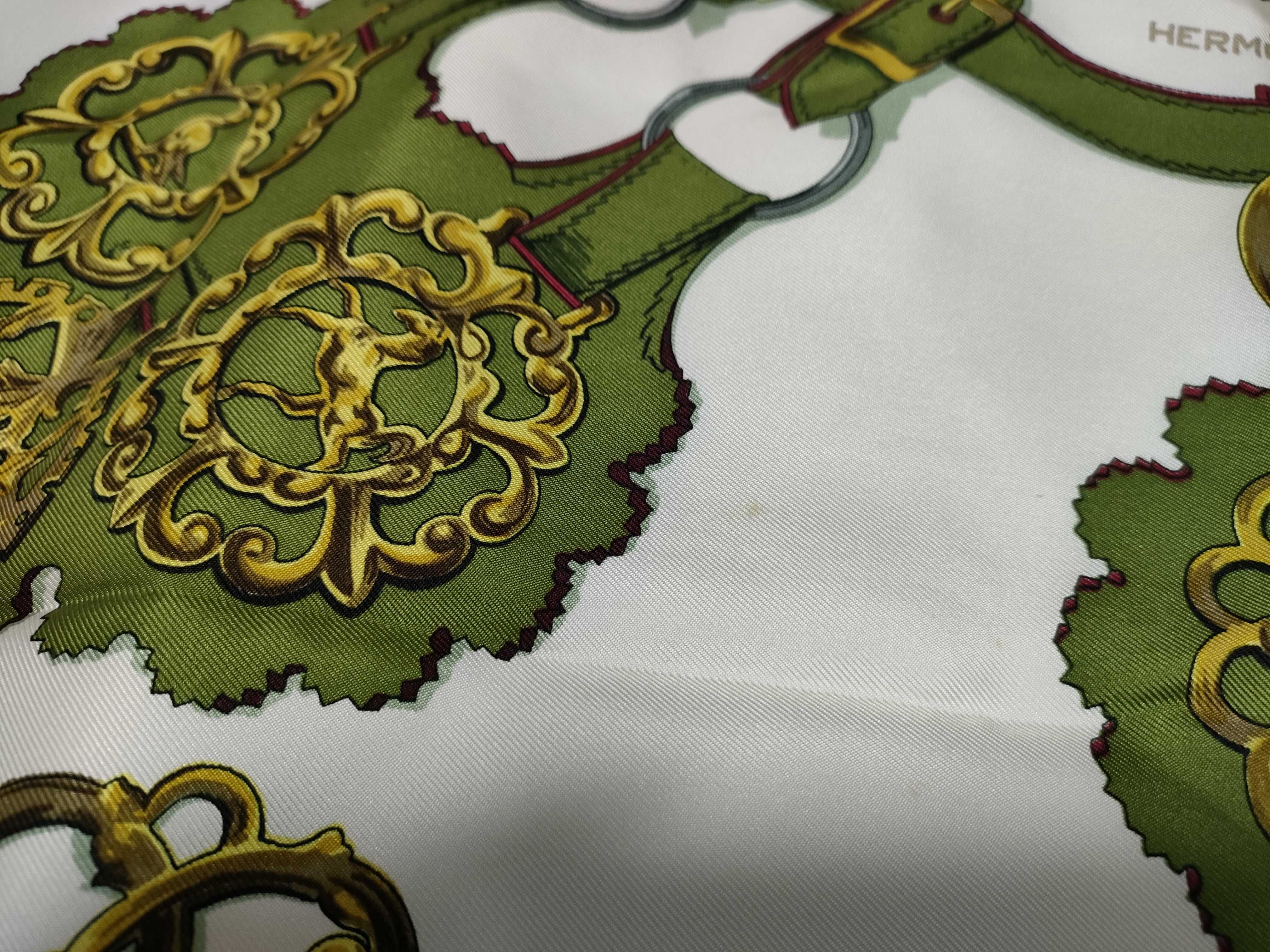 Hermes Cuivreries Silk Twill Scarf by Francoise de la Perriere