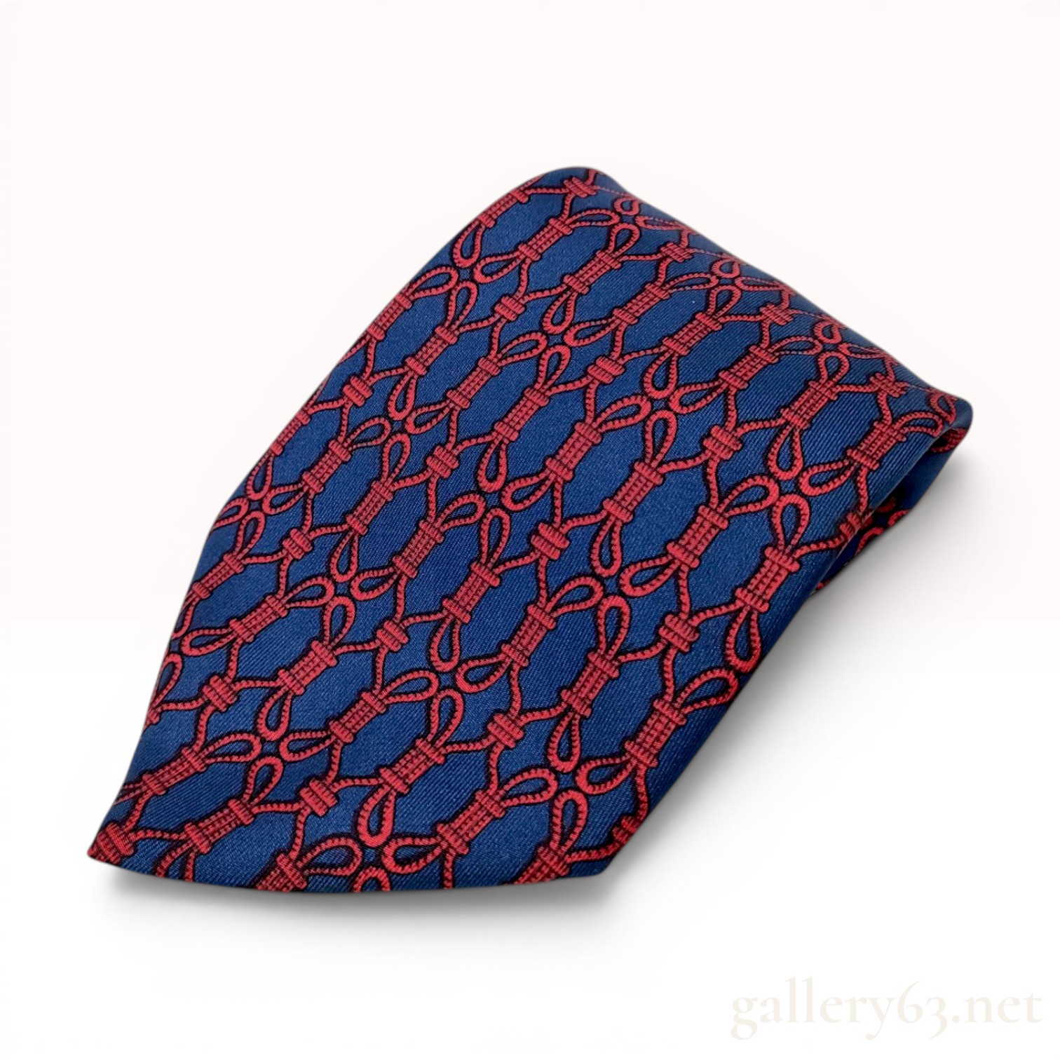 Hermes Rope Motif Silk Necktie with Box