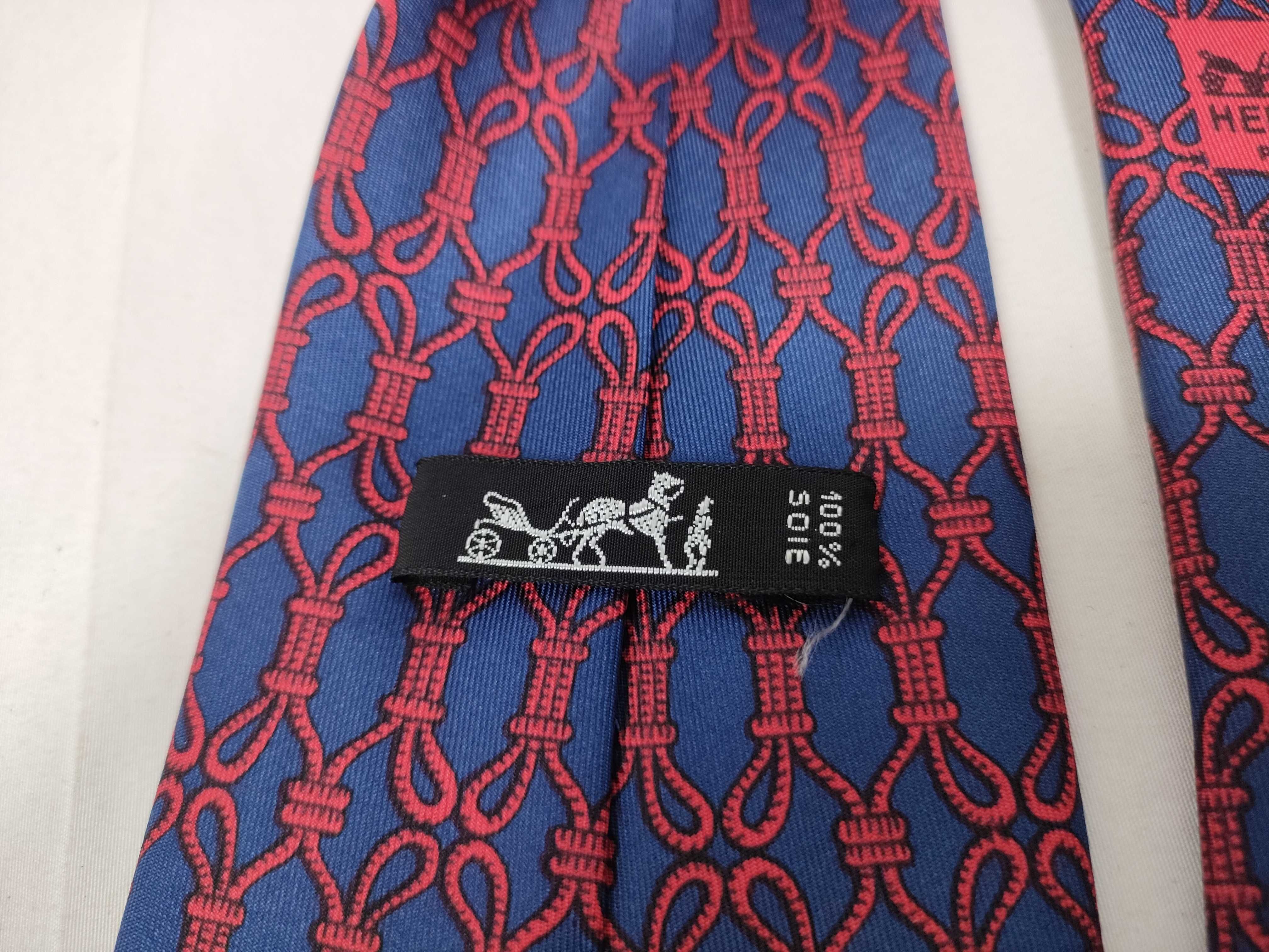 Hermes Rope Motif Silk Necktie with Box
