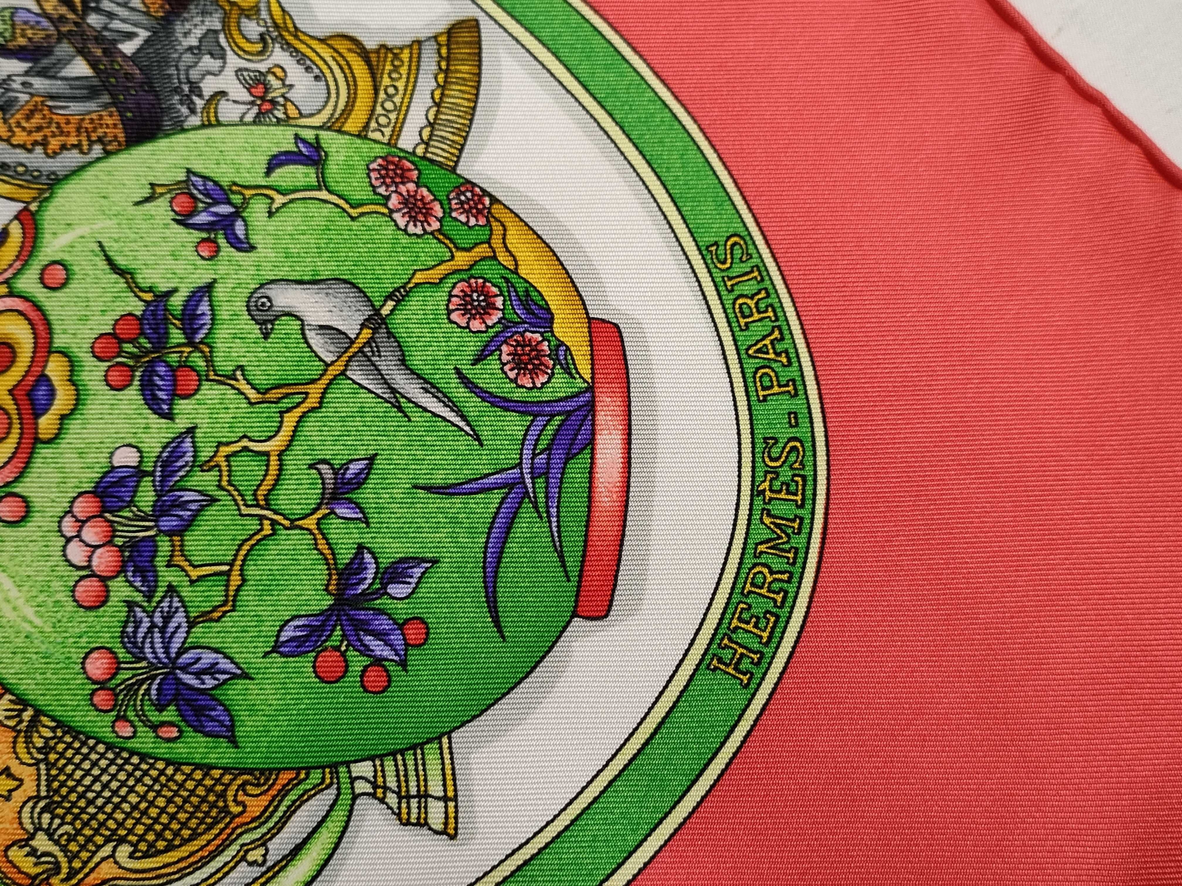Hermes Qu importe le flacon Silk Carre 90 Scarf with Box