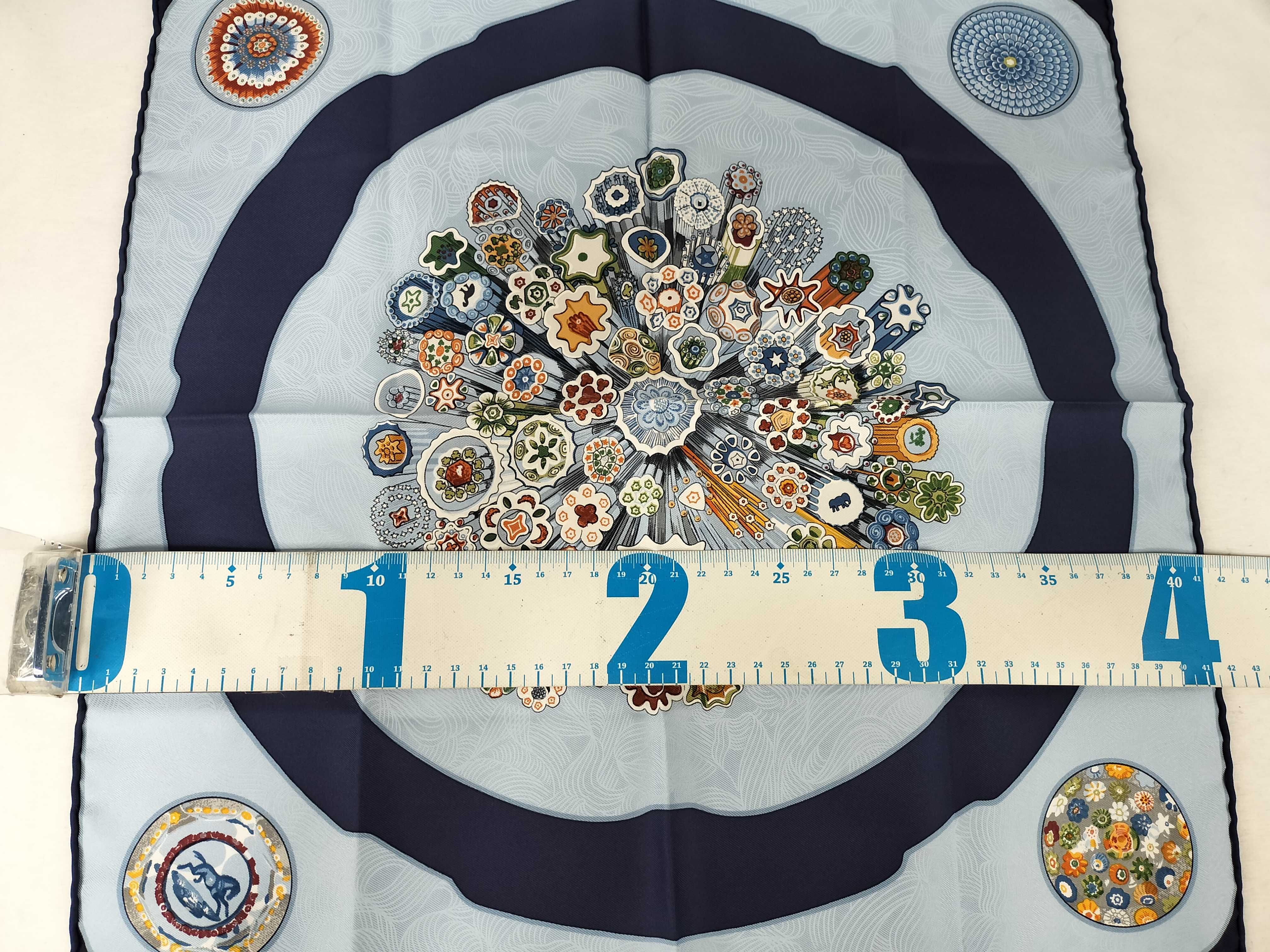 Hermes Sulfures Silk Gavroche Scarf