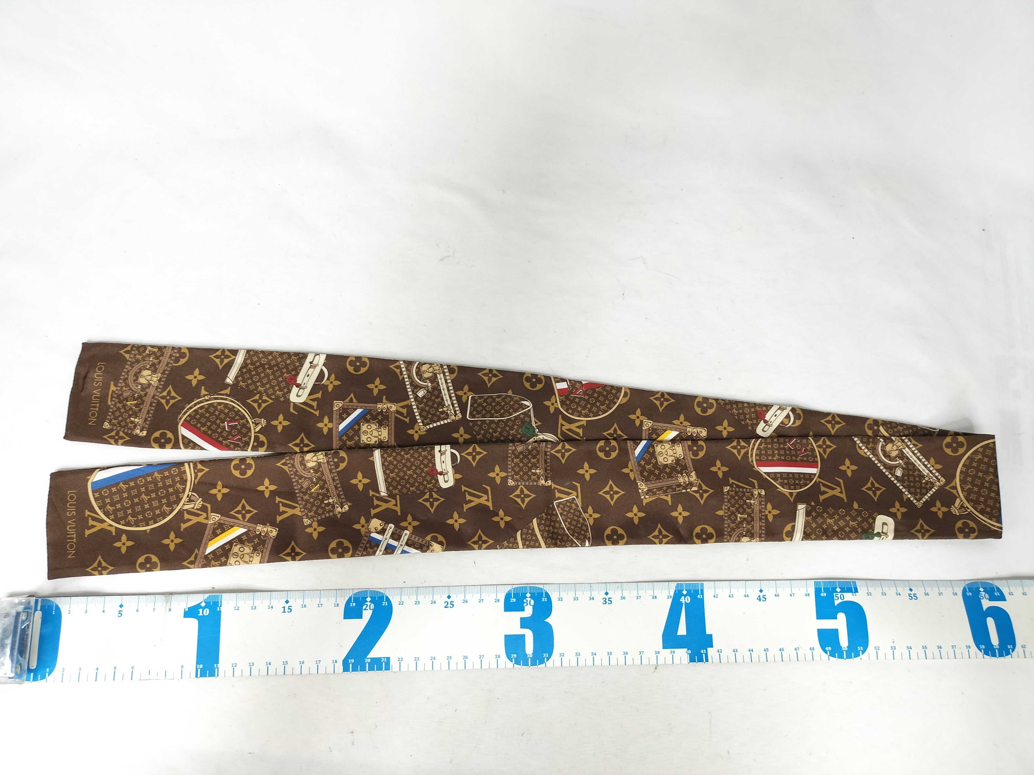 Louis Vuitton Monogram Trunk Bandeau Silk Scarf