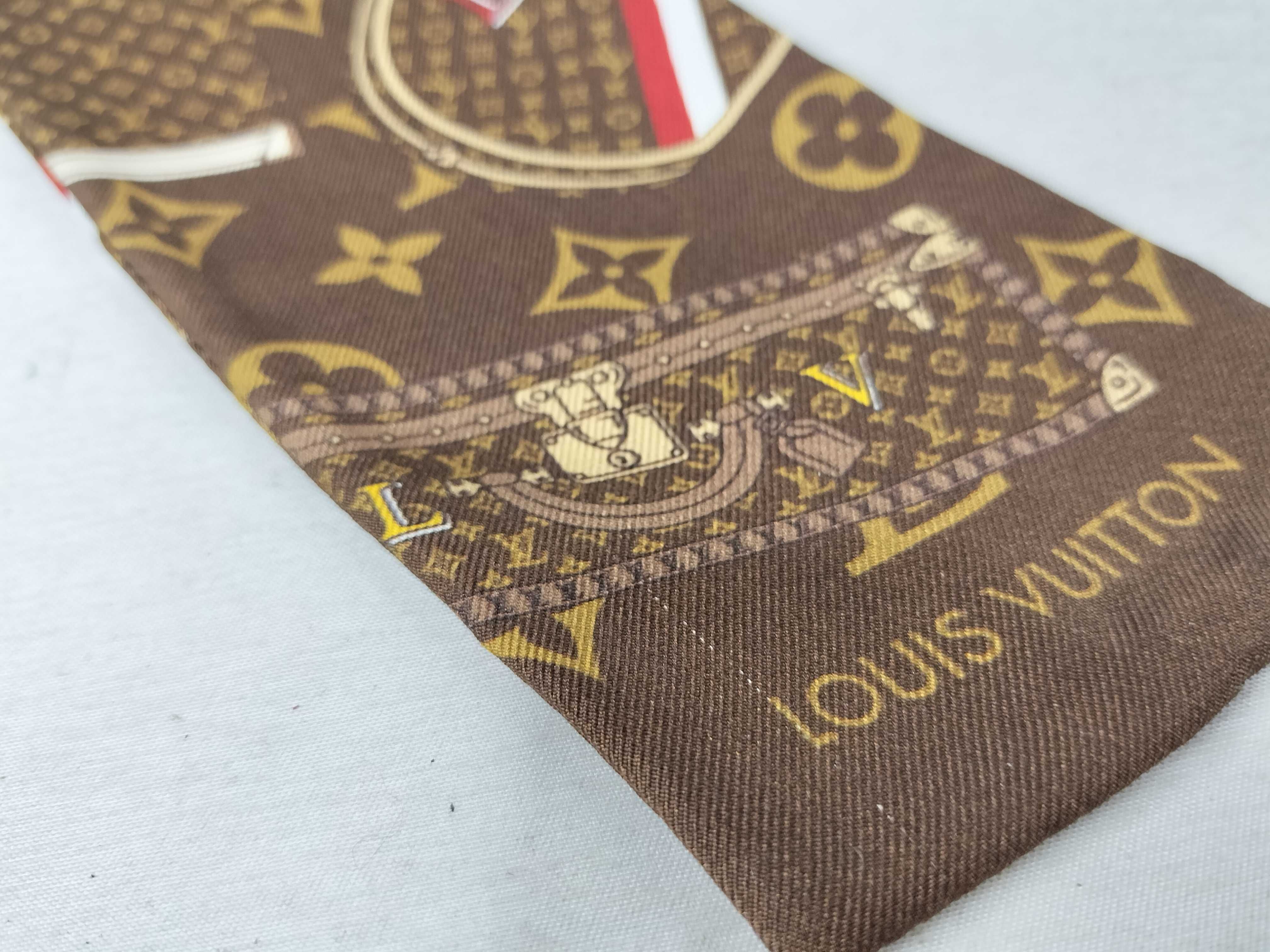 Louis Vuitton Monogram Trunk Bandeau Silk Scarf