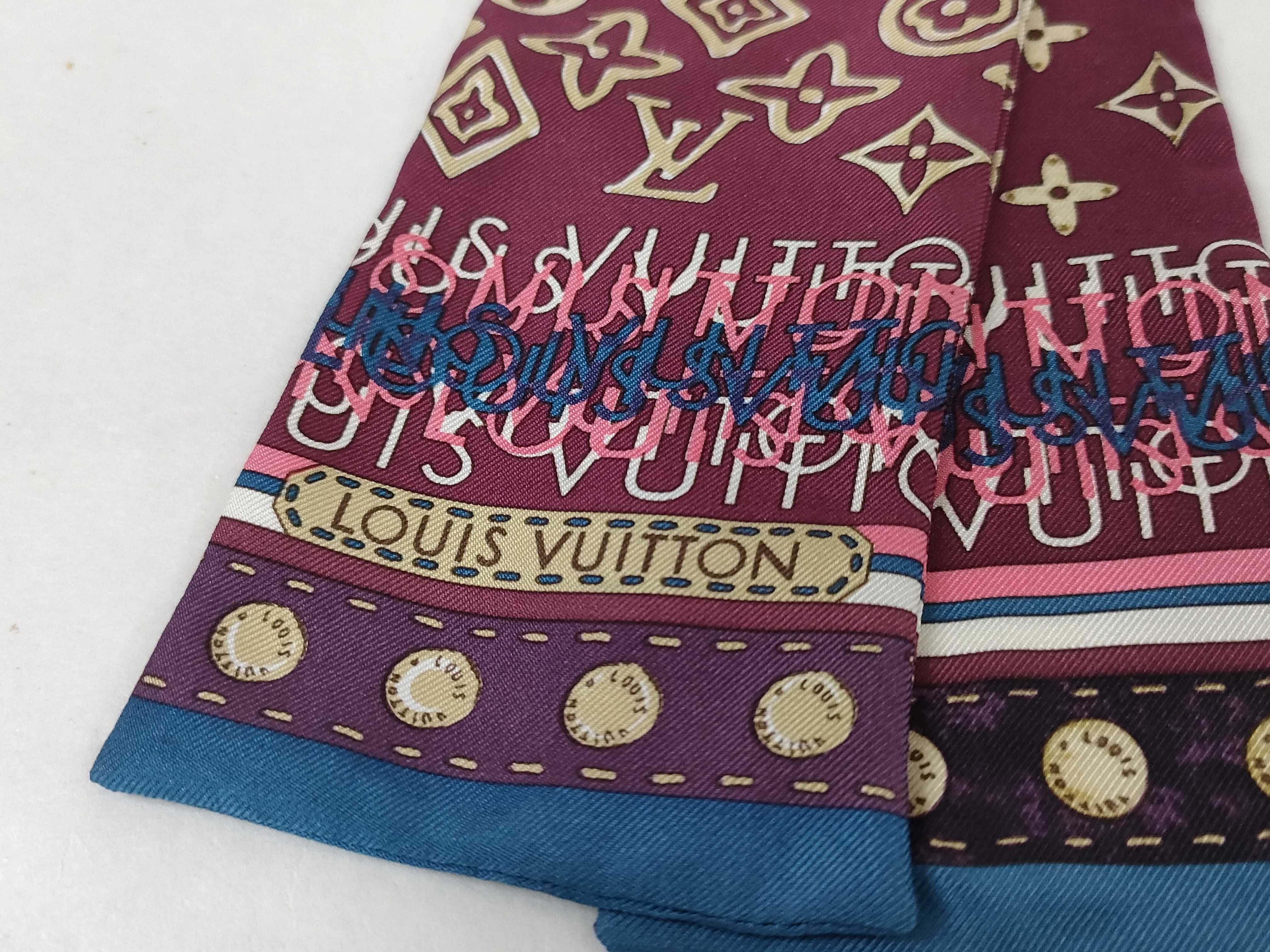 Louis Vuitton Ombre Monogram and Graffiti Silk Bandeau Scarf