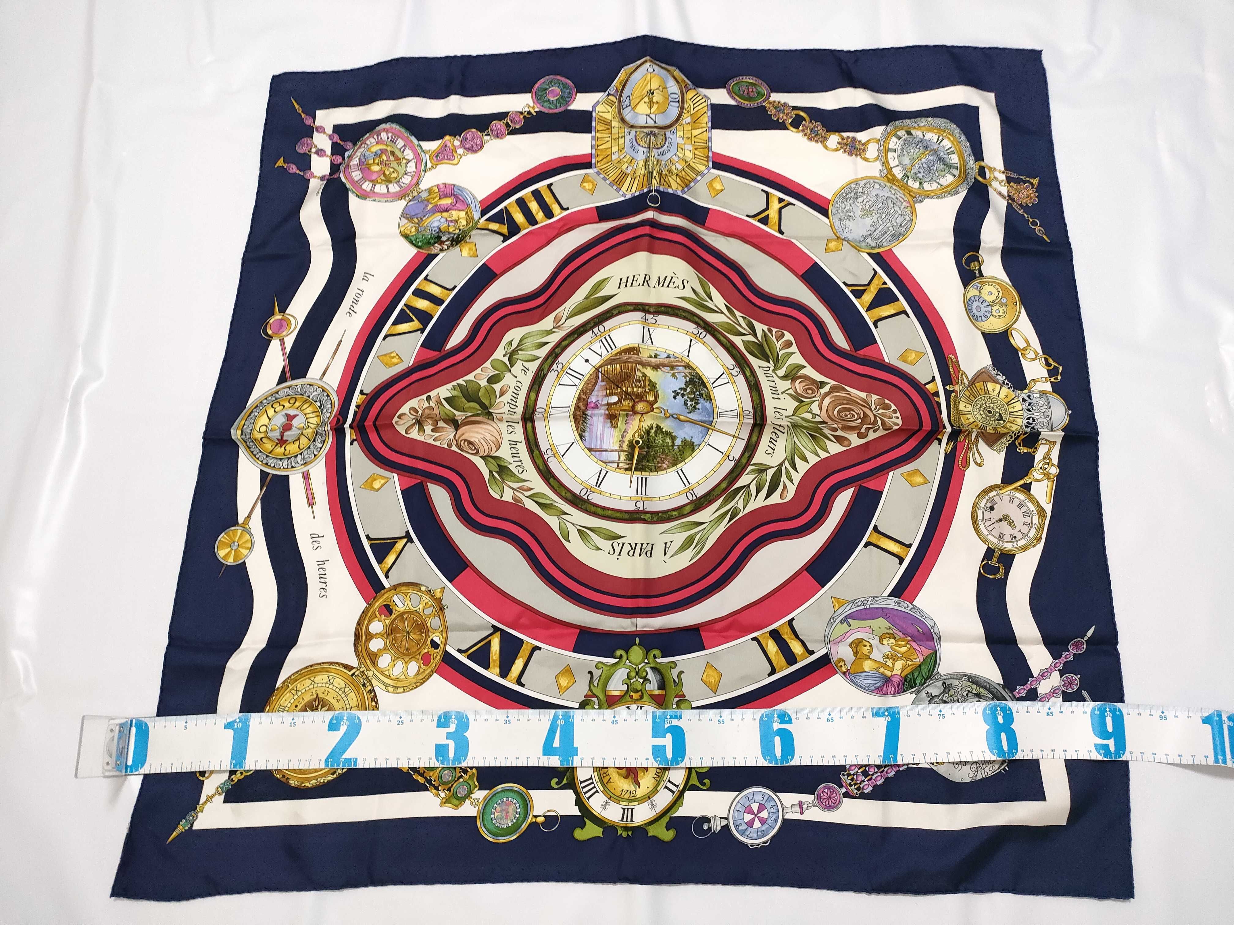 Hermes La Ronde des Heures 90cm Silk Twill Scarf