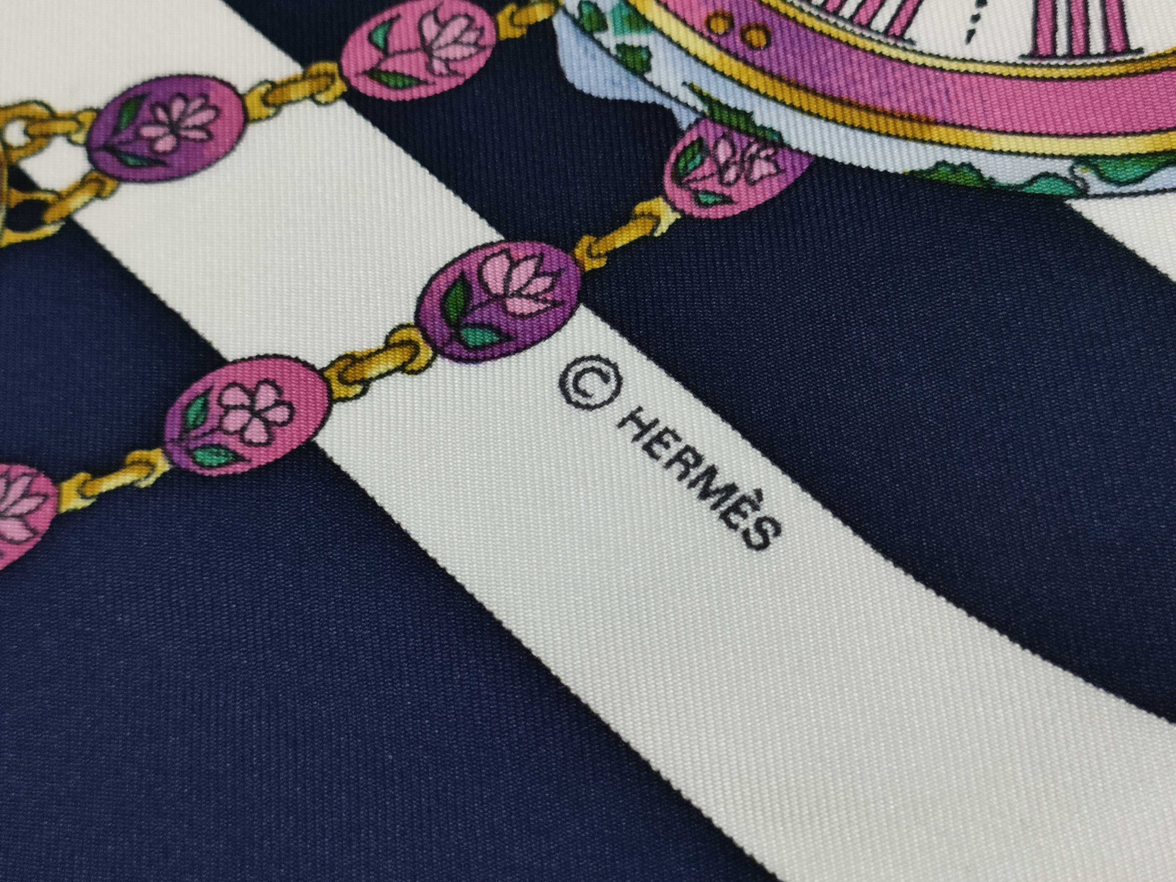 Hermes La Ronde des Heures 90cm Silk Twill Scarf