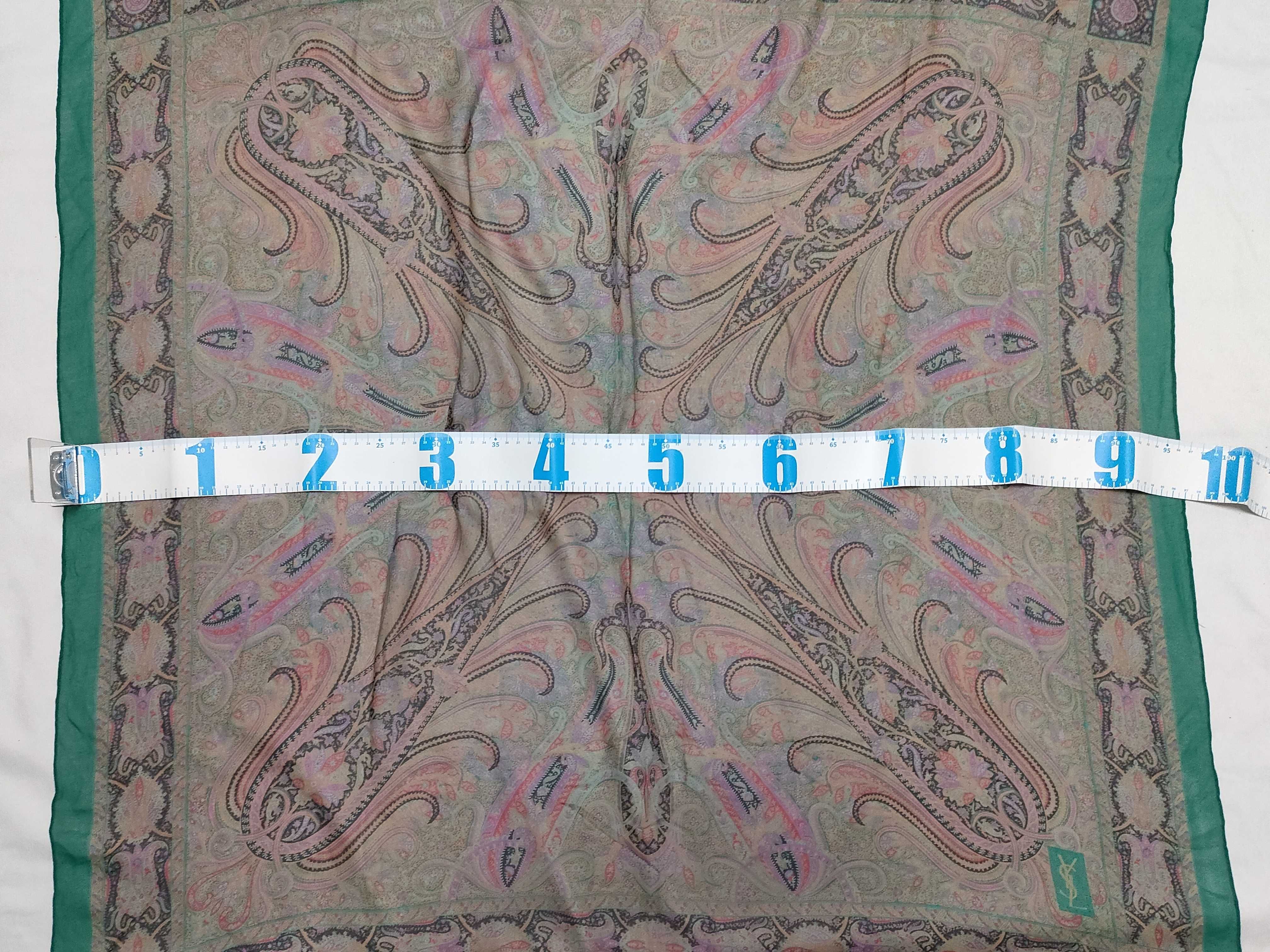 Yves Saint Laurent Large Paisley Print Silk Foulard