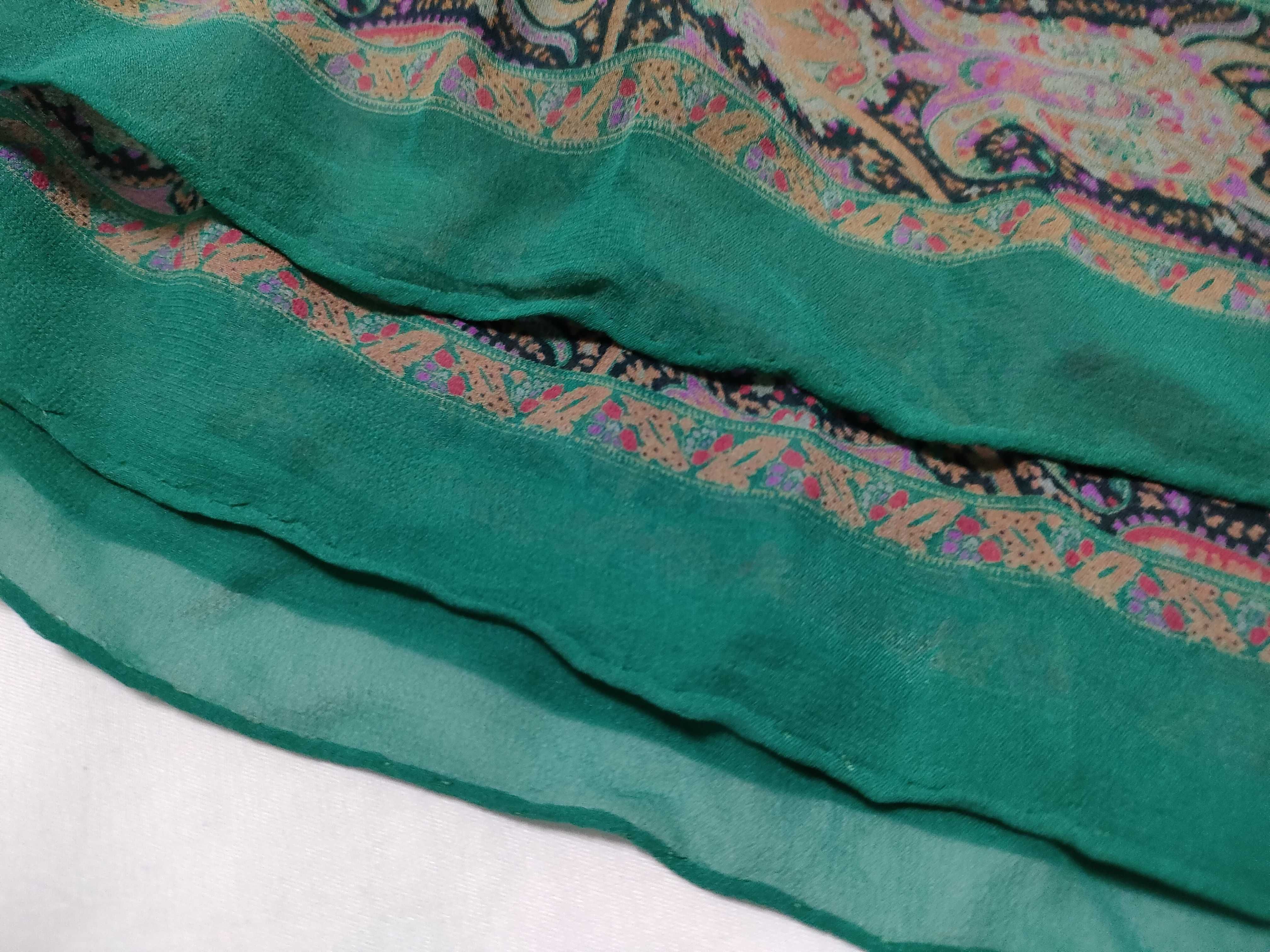 Yves Saint Laurent Large Paisley Print Silk Foulard
