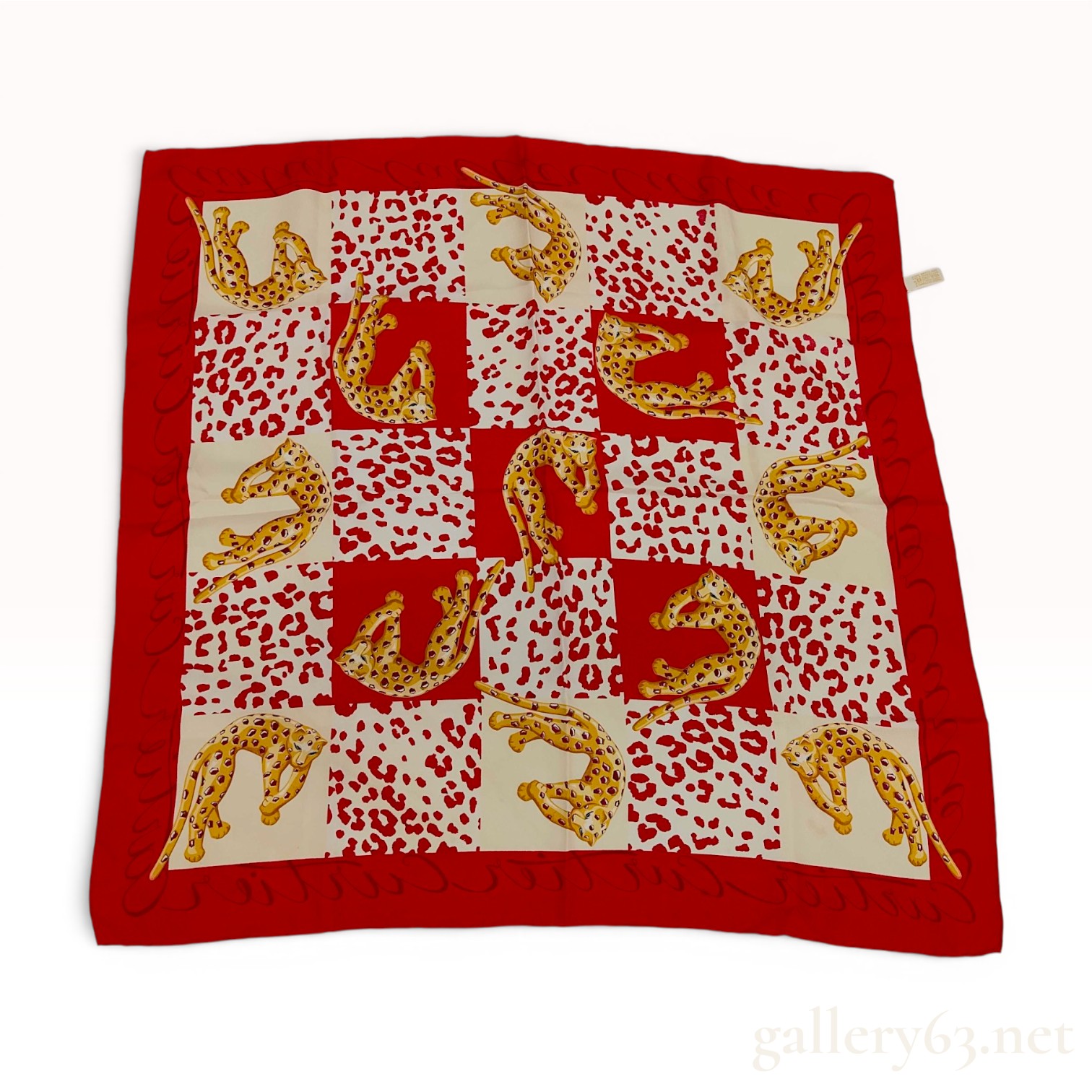 Cartier Panther Motif Silk Scarf