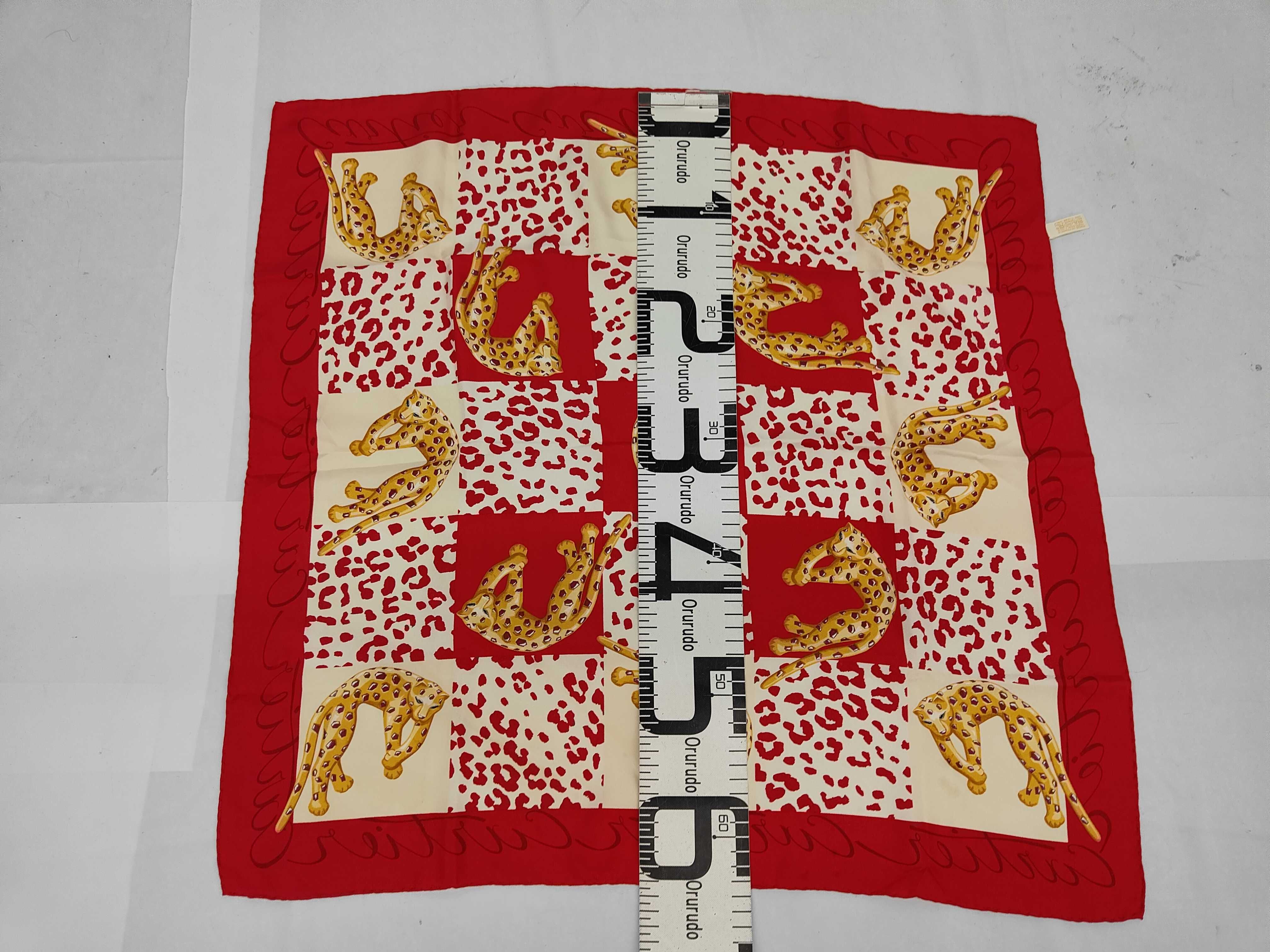 Cartier Panther Motif Silk Scarf