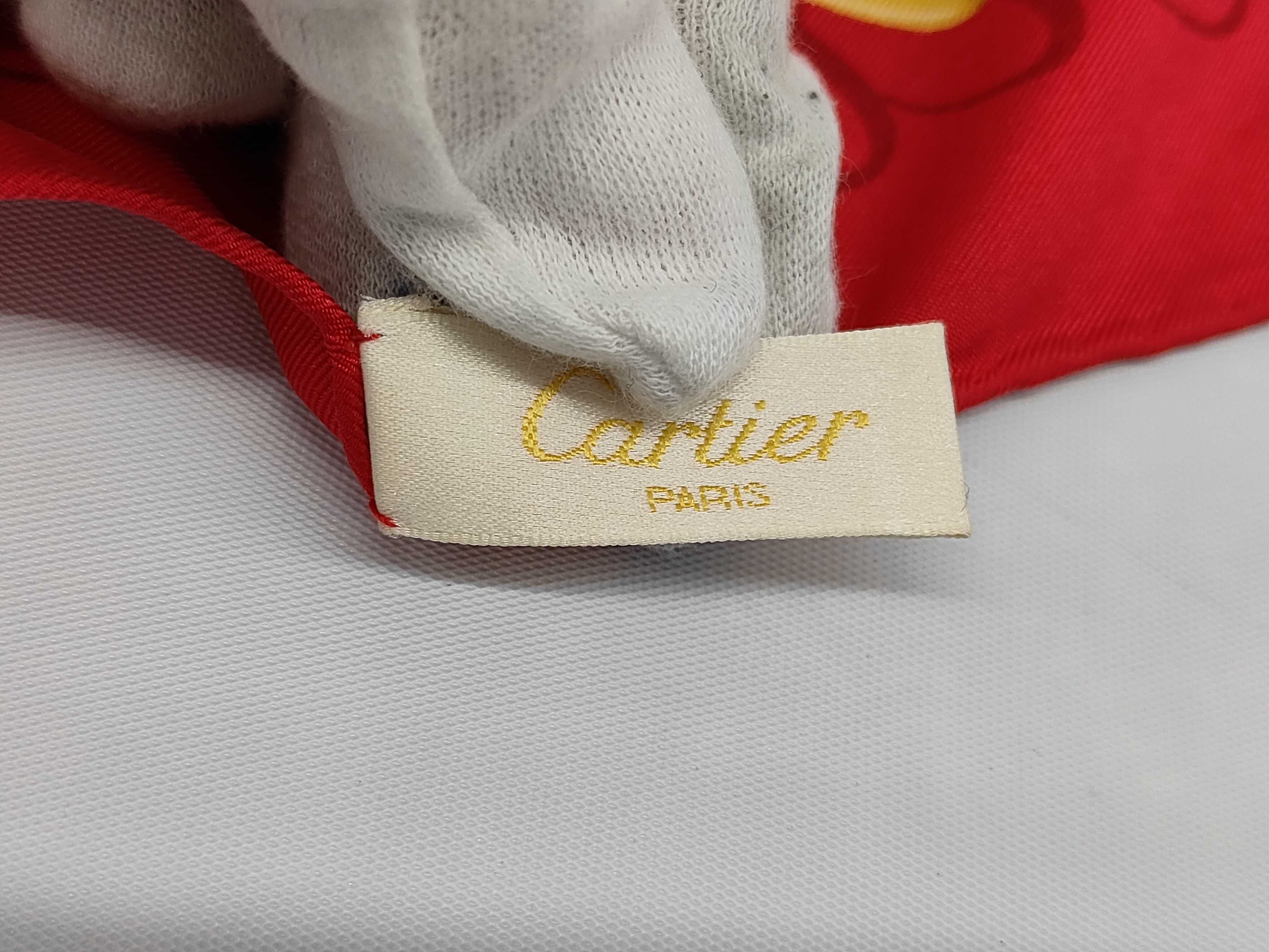 Cartier Panther Motif Silk Scarf