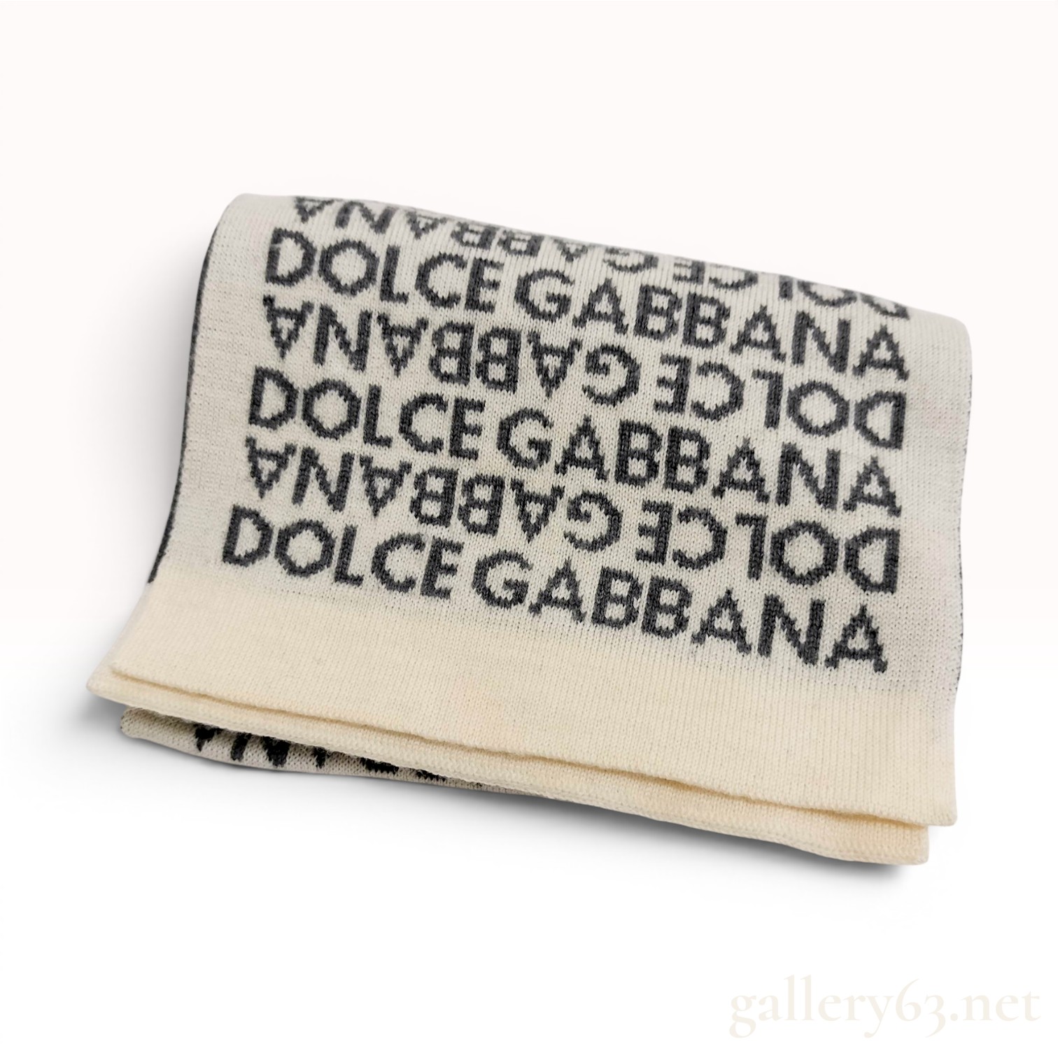 Dolce and Gabbana Reversible Logo Jacquard Scarf