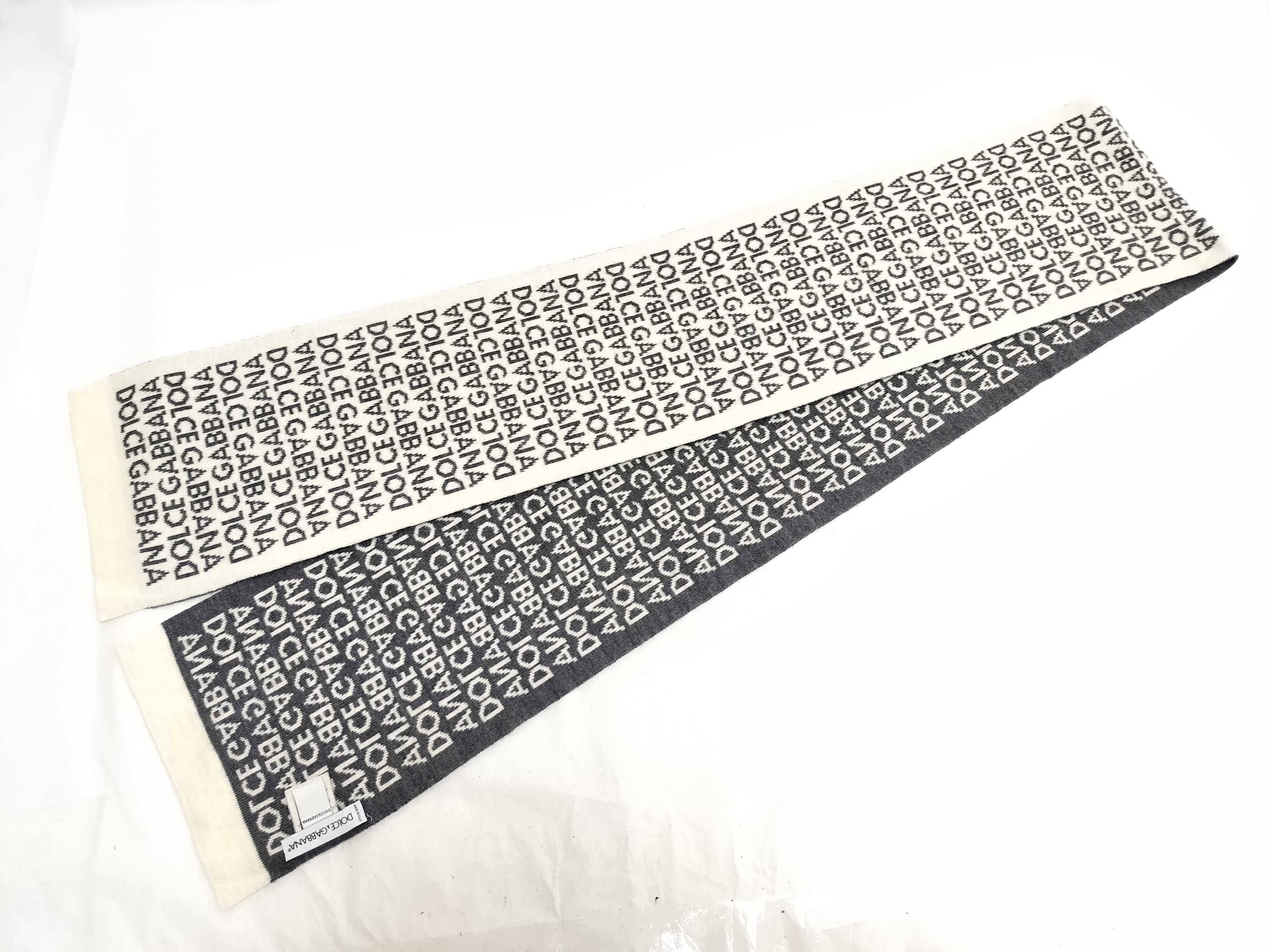 Dolce and Gabbana Reversible Logo Jacquard Scarf