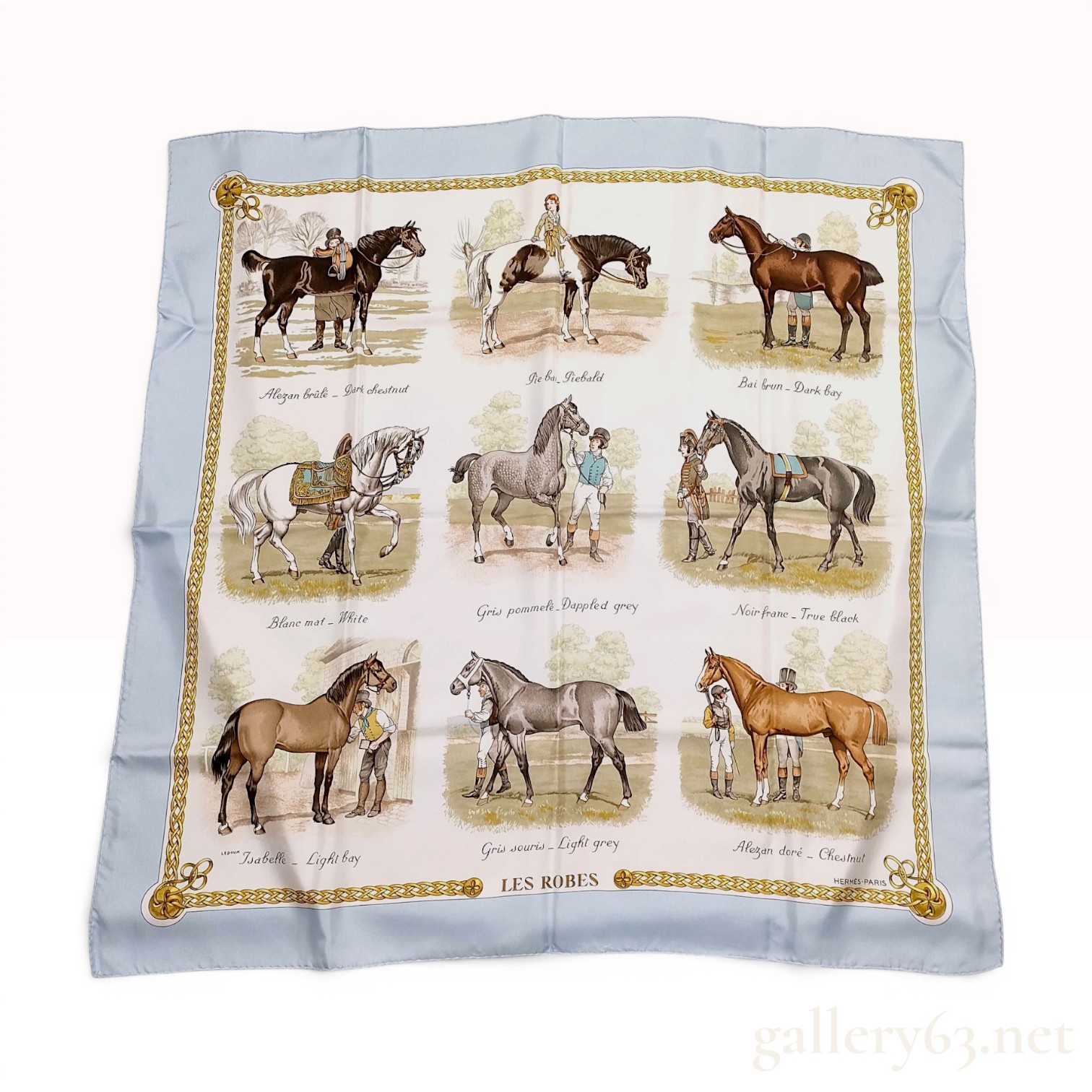 Hermes Les Robes Silk Scarf by Philippe Ledoux with Box