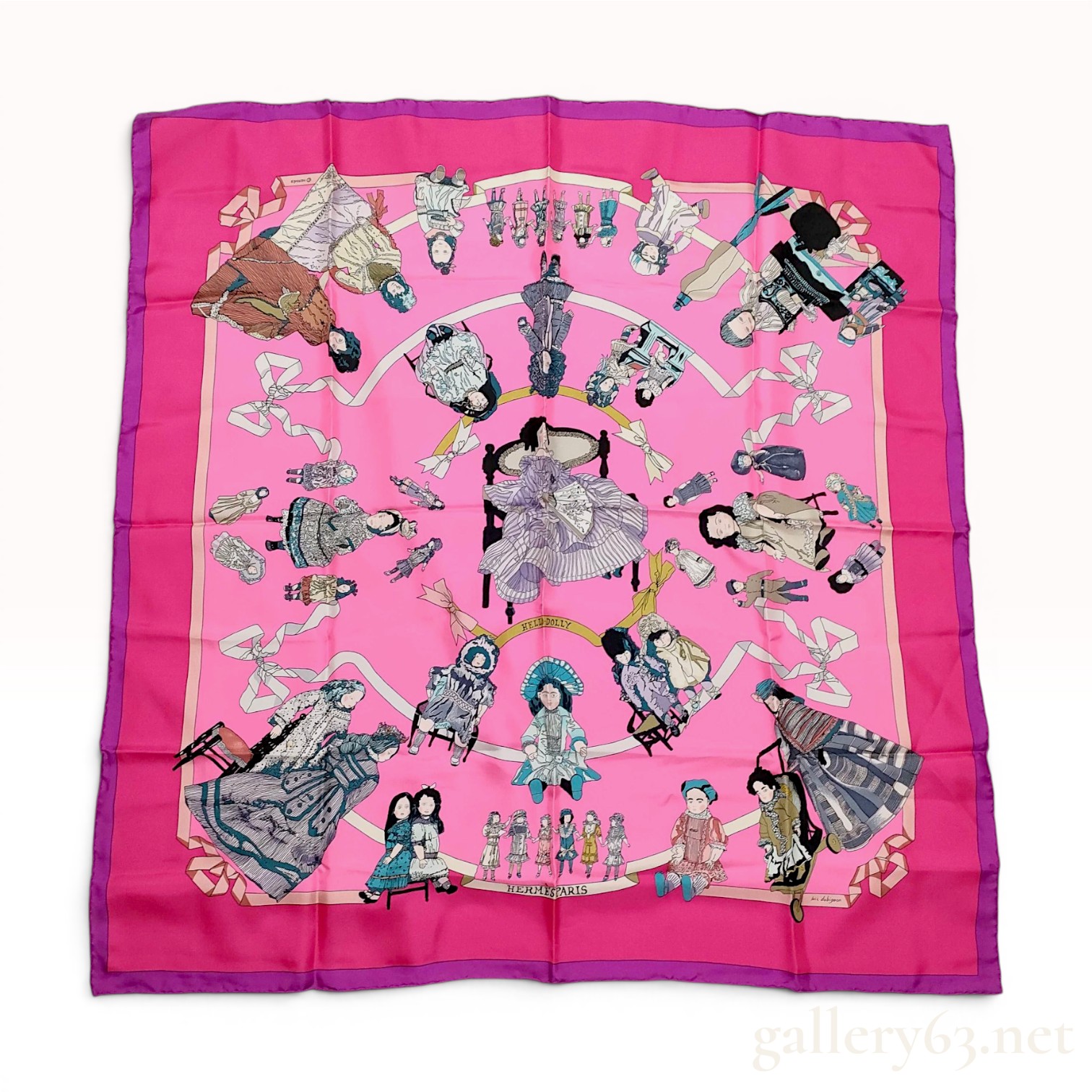 Hermes Hello Dolly Silk Scarf Designed by Loic Dubigeon
