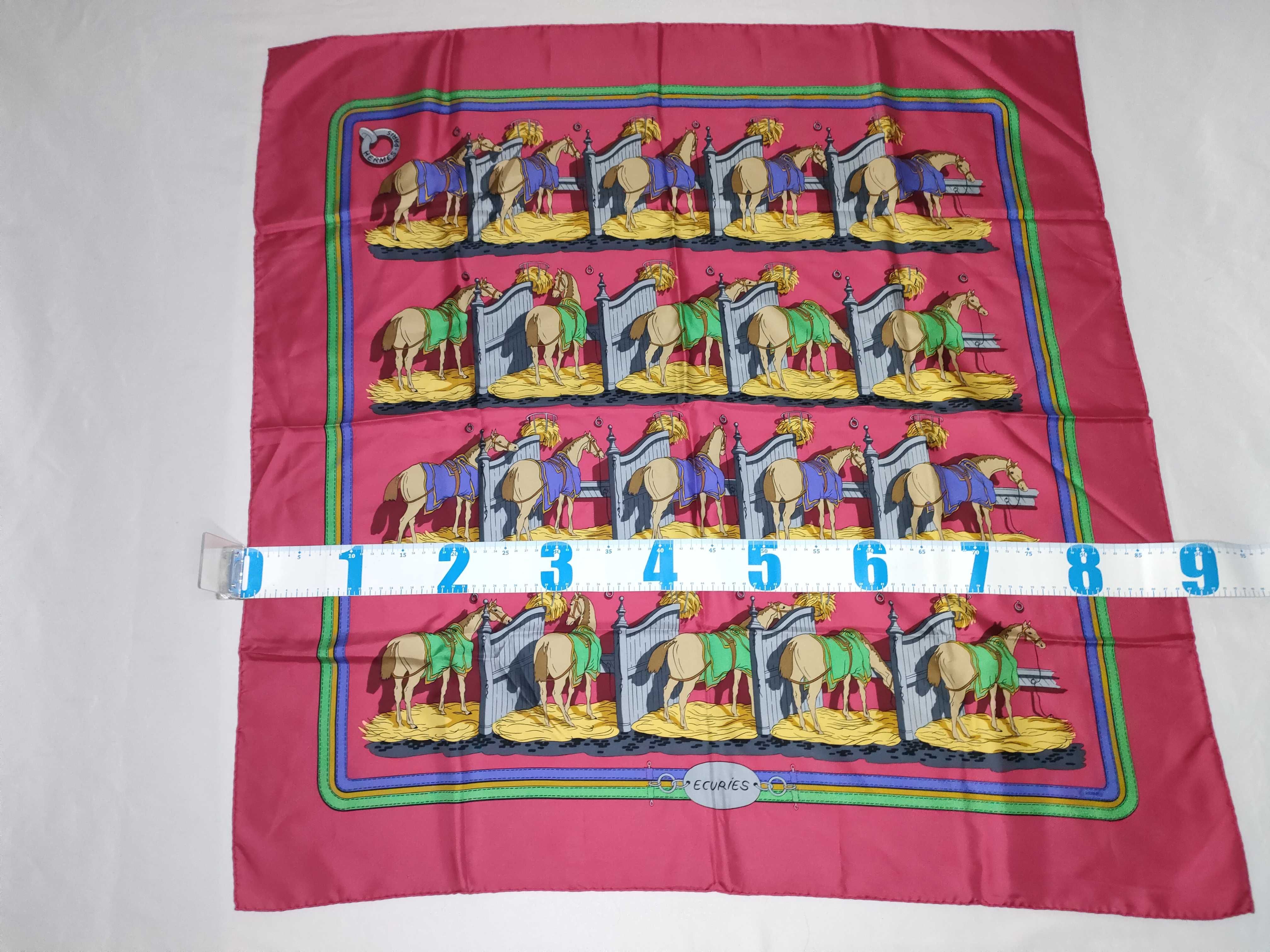 Hermes Paris Ecuries 90 Silk Scarf