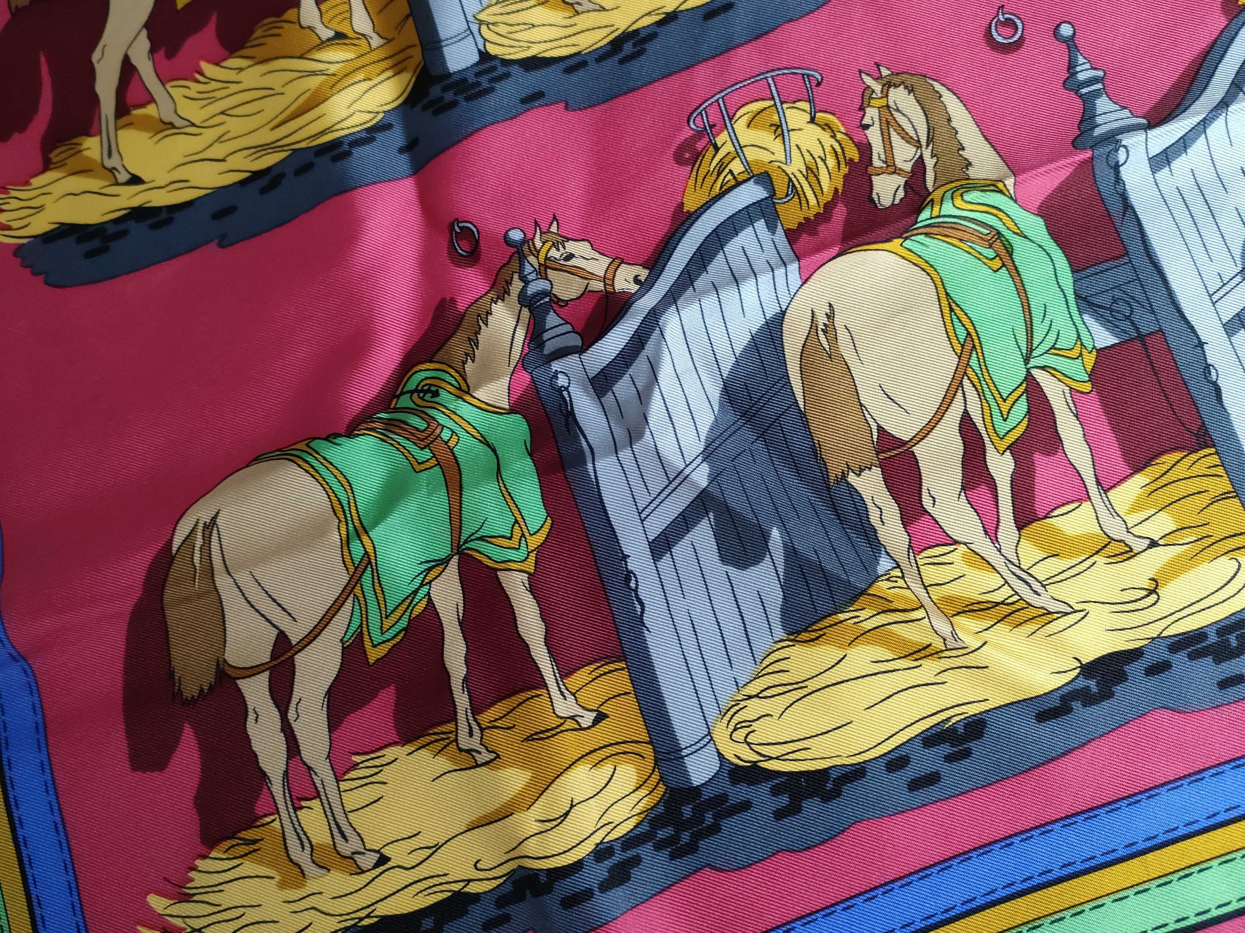 Hermes Paris Ecuries 90 Silk Scarf